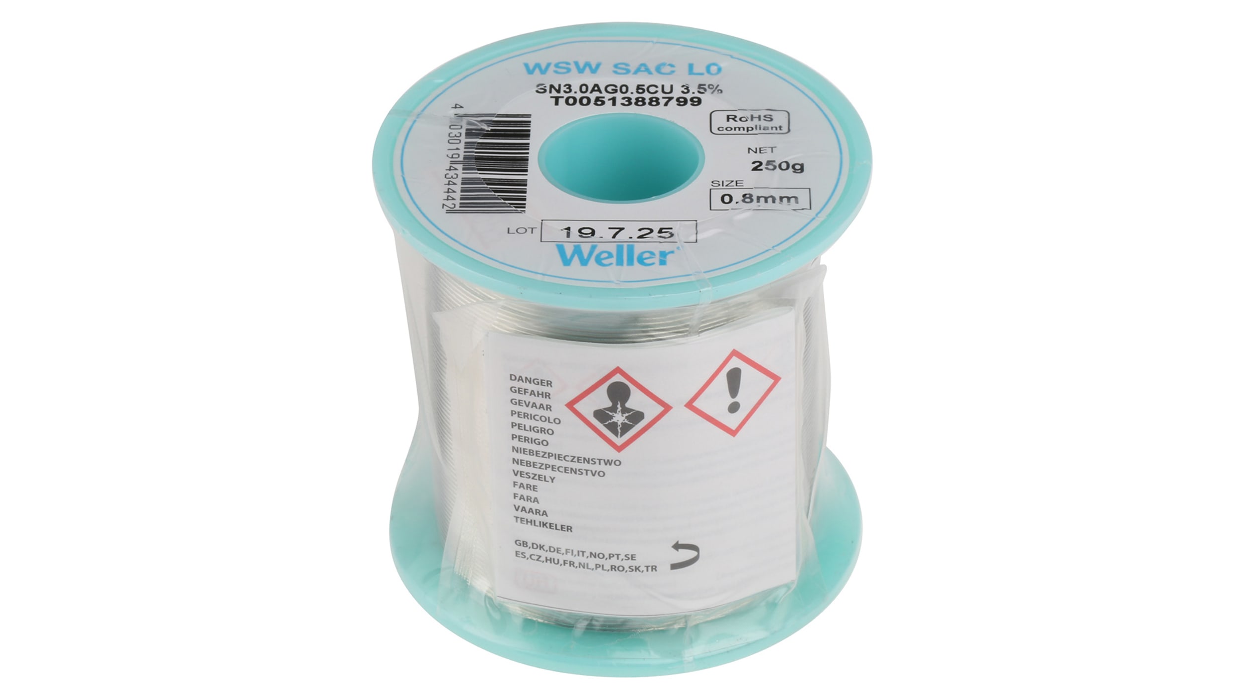 T0051388399 | WSW SAC L0 solder wire 0.3mm, 100g Sn3.0Ag0.5Cu