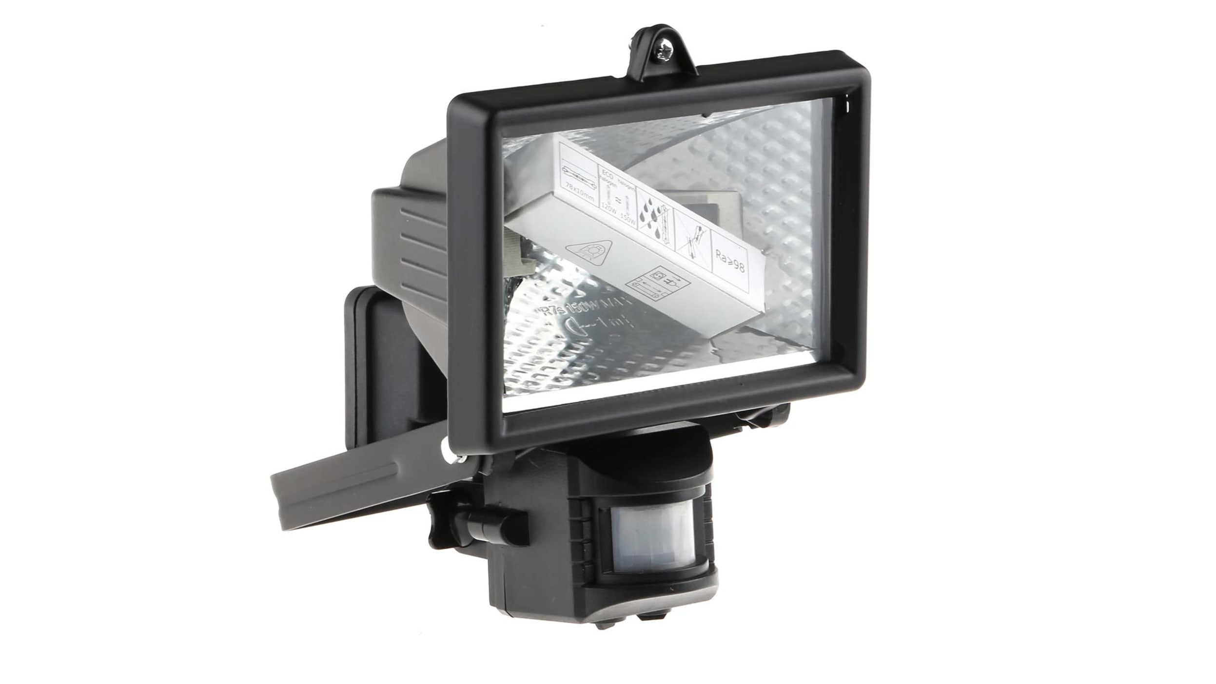 Halogen flood outlet light with pir