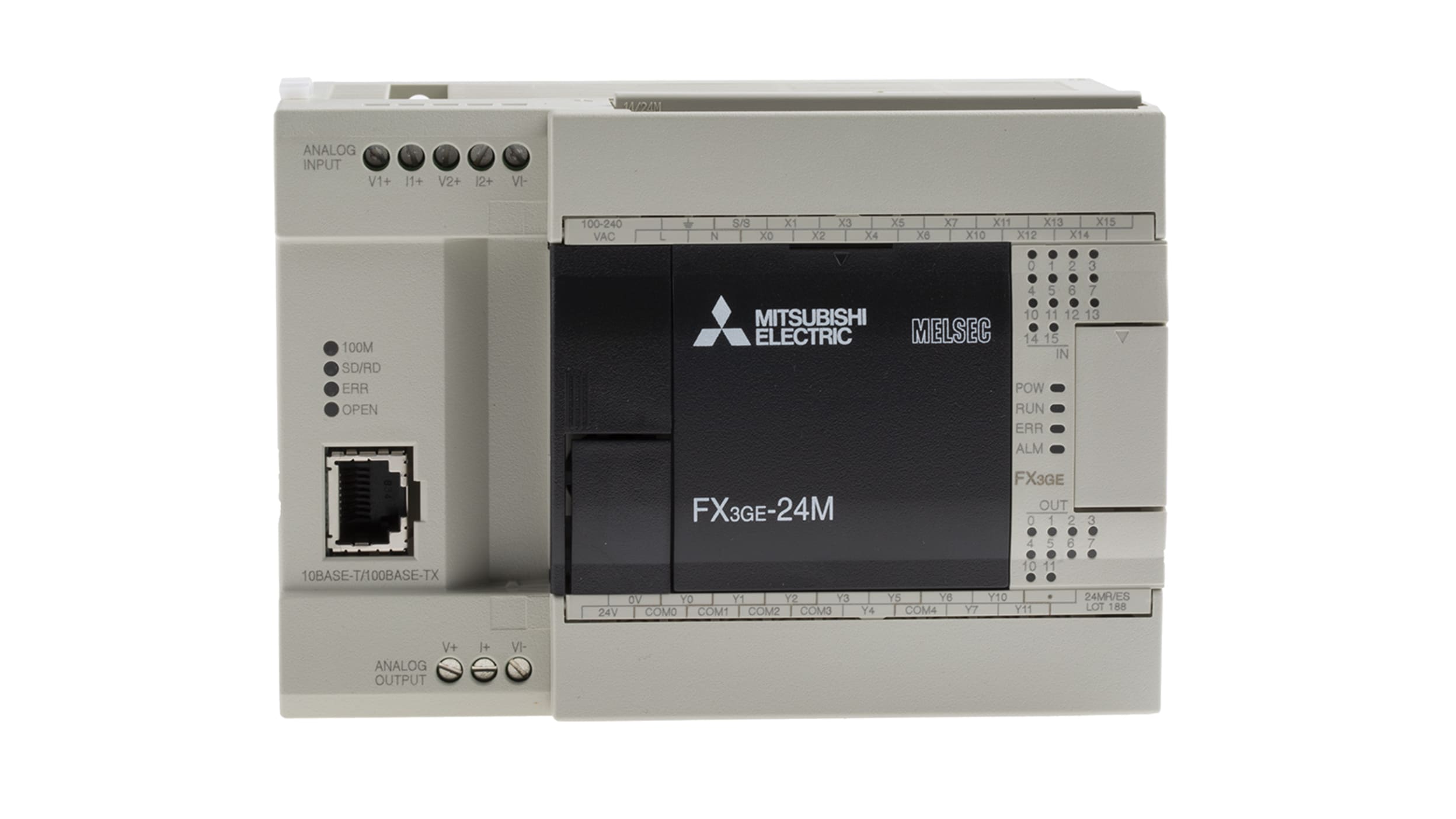 FX3GE-24MR/ES 三菱電機 PLC (CPUユニット)ユニット, シリーズ名：FX3GE 32000ステップ RS