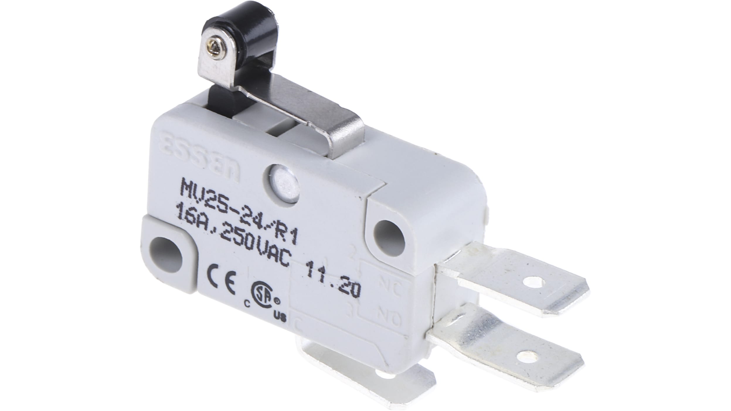 RS PRO Short Roller Lever Micro Switch, Quick Connect Terminal, 16 A 250  V ac, SP-CO RS