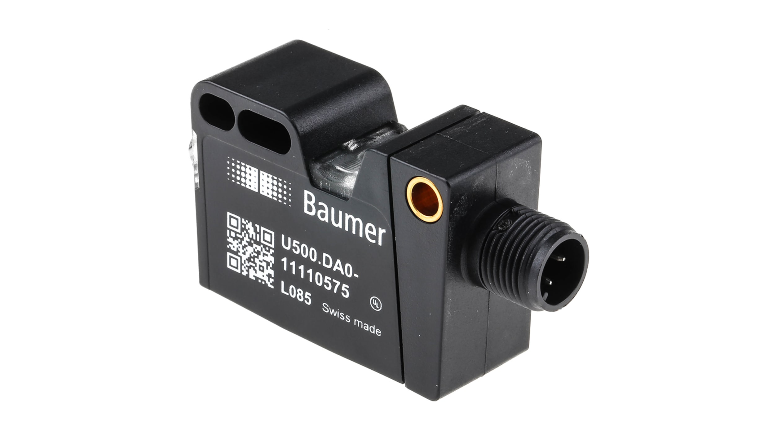 Baumer Ultrasonic Block-Style Proximity Sensor, 100 →  1000 mm Detection, Analogue Output, 12 → 30 V dc, RS