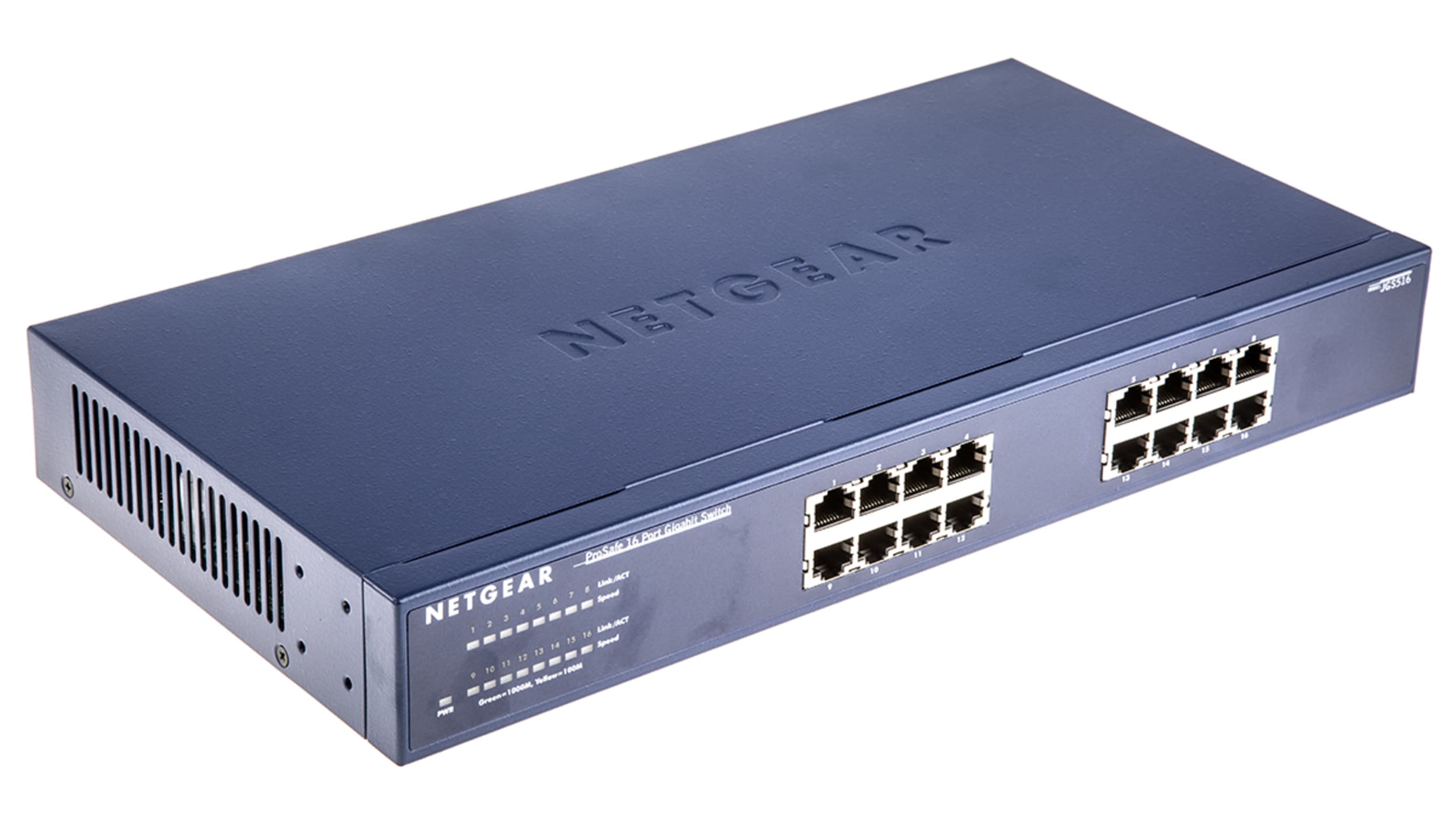 JGS516-200EUS, Netgear JGS516, Unmanaged 16 Port Ethernet Switch Type G -  British 3-Pin, EU