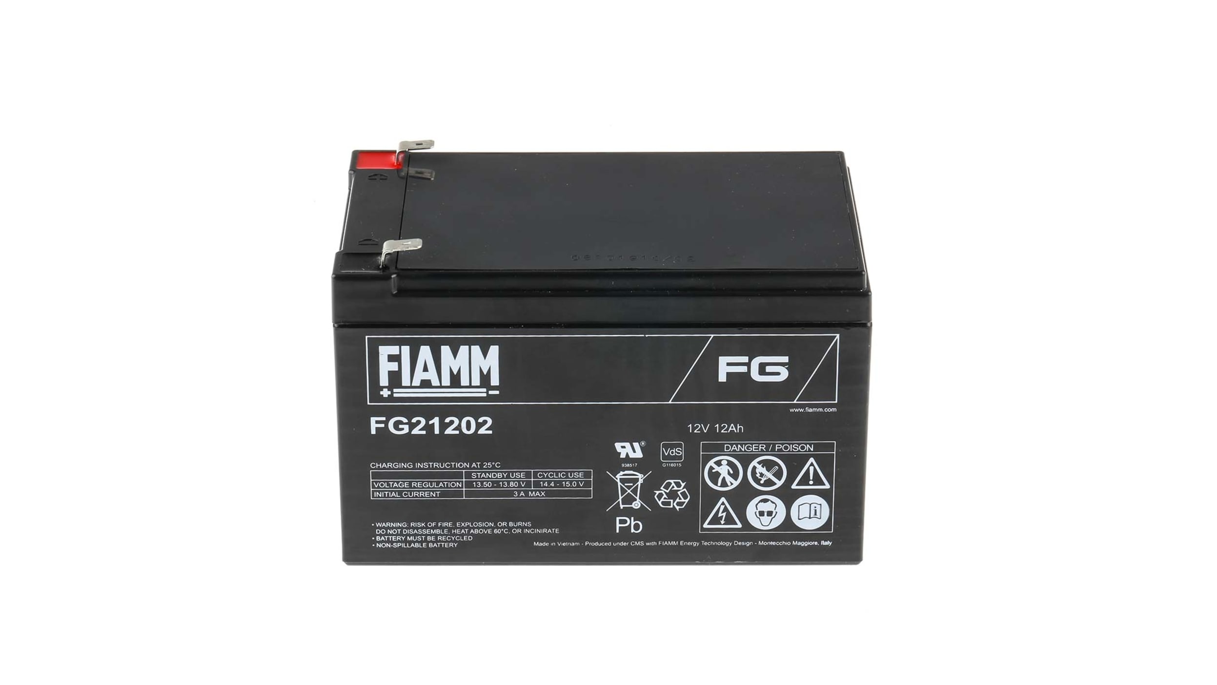 FIAMM FB12A-A - Batería Moto Fiamm 12V 12Ah 160A CCA