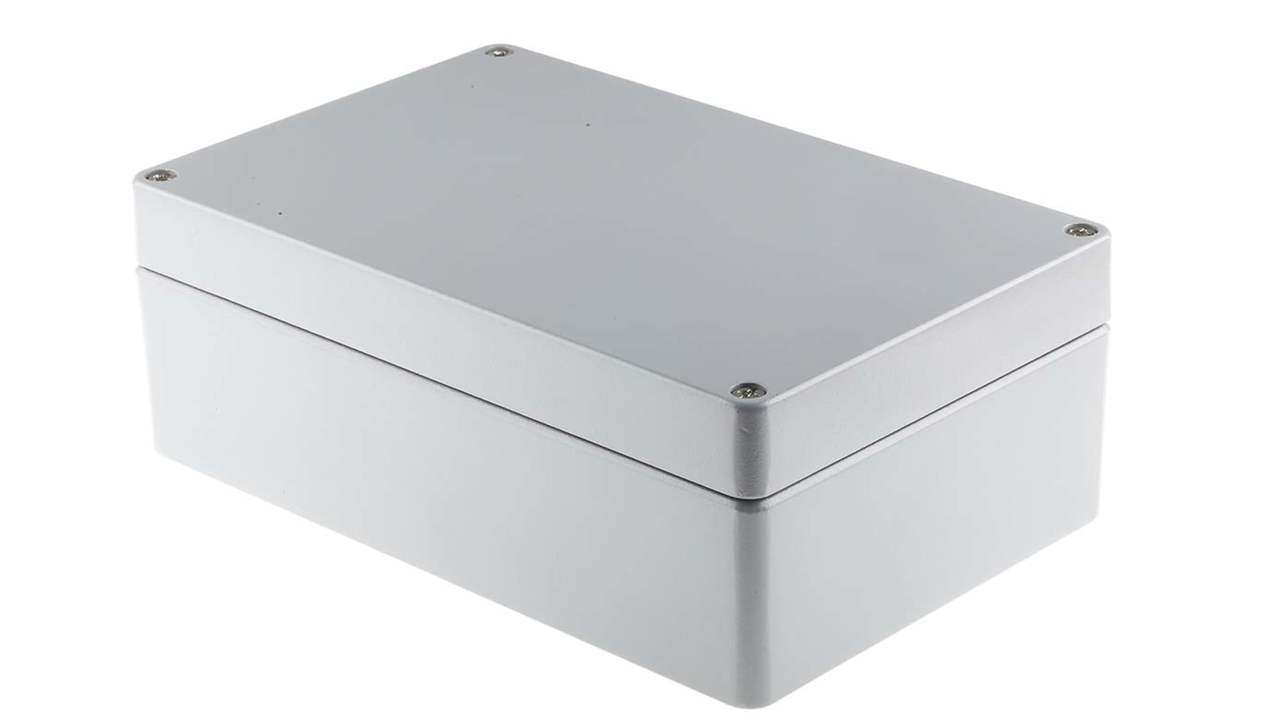 Caja RS PRO de Aluminio Presofundido Plateado, 250 x 250 x 100mm, IP66,  Apantallada Código RS: 517-3428