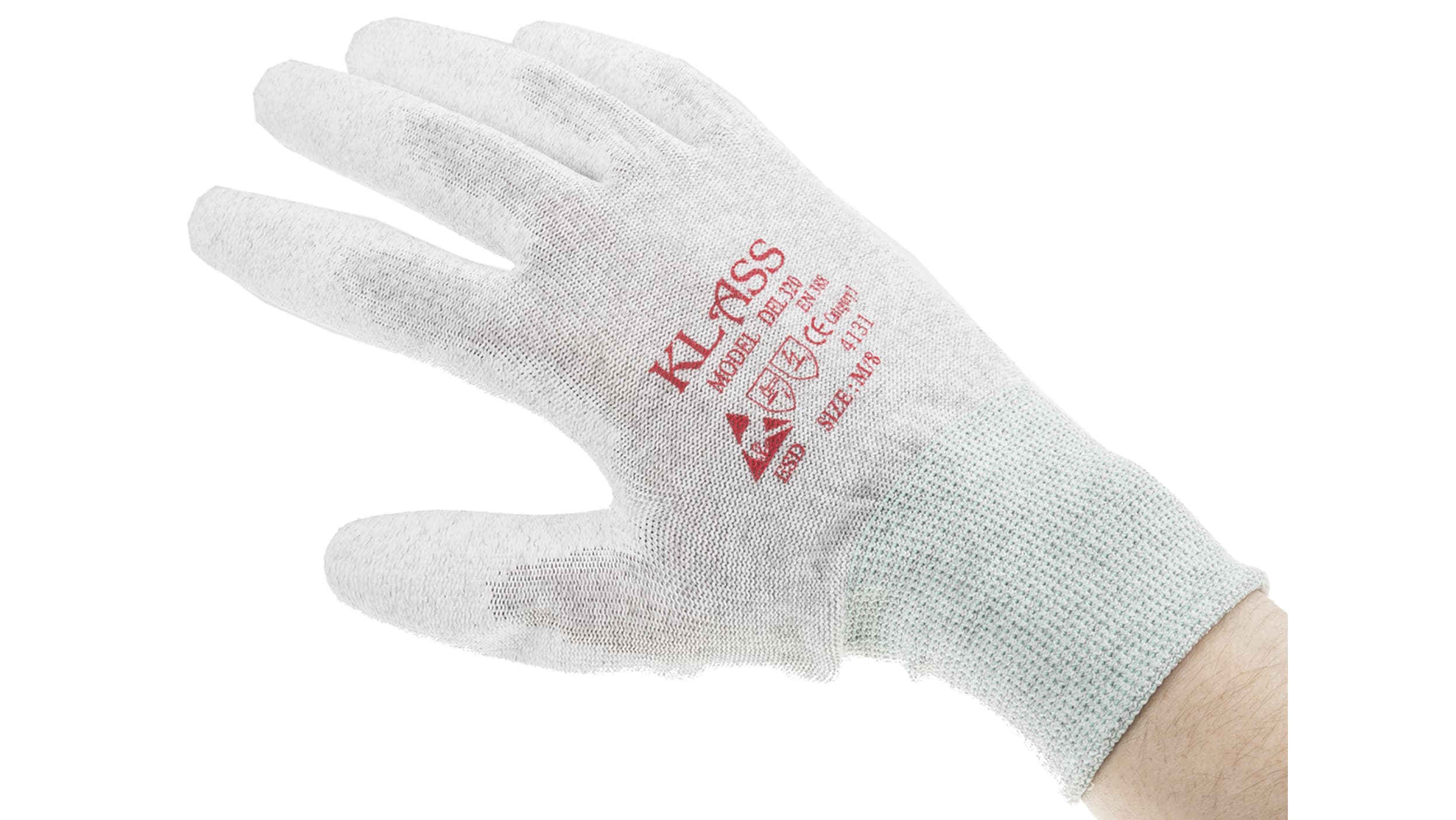 RS PRO Antistatiske handsker, Nylon, Polyuretan, Anti-Static, 8, M | RS