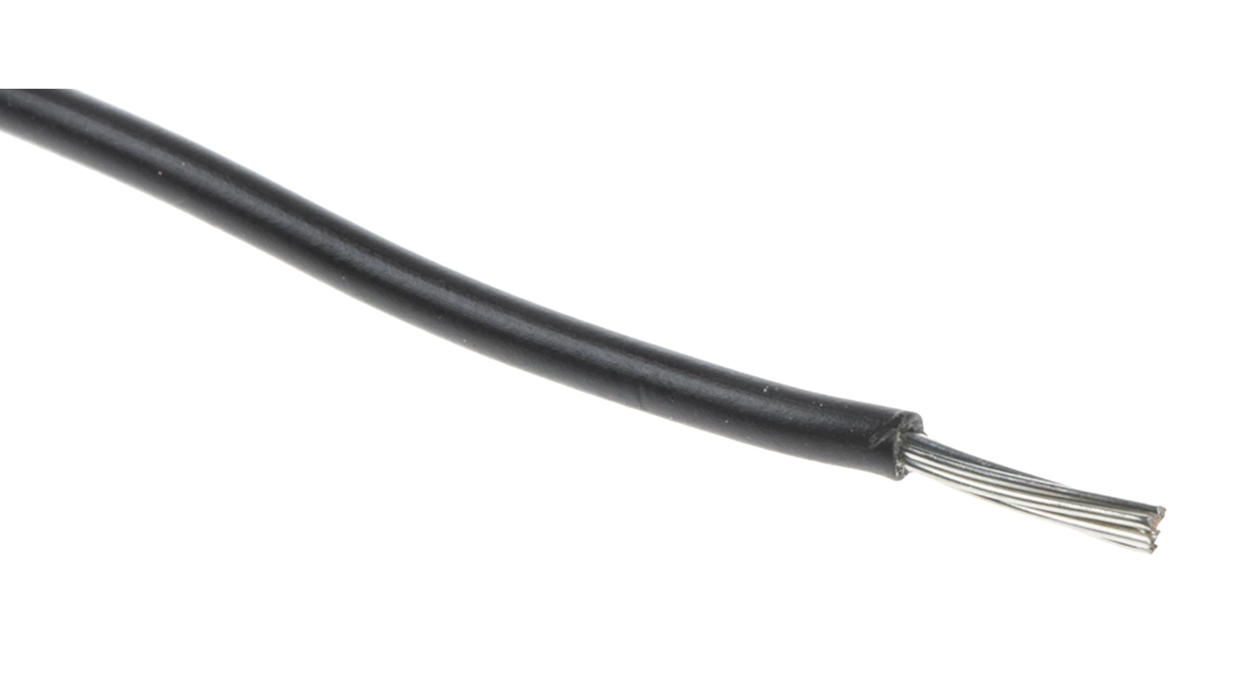 RS PRO Black 0.2 mm² Hook Up Wire, 24 AWG, 11/0.16 mm, 100m