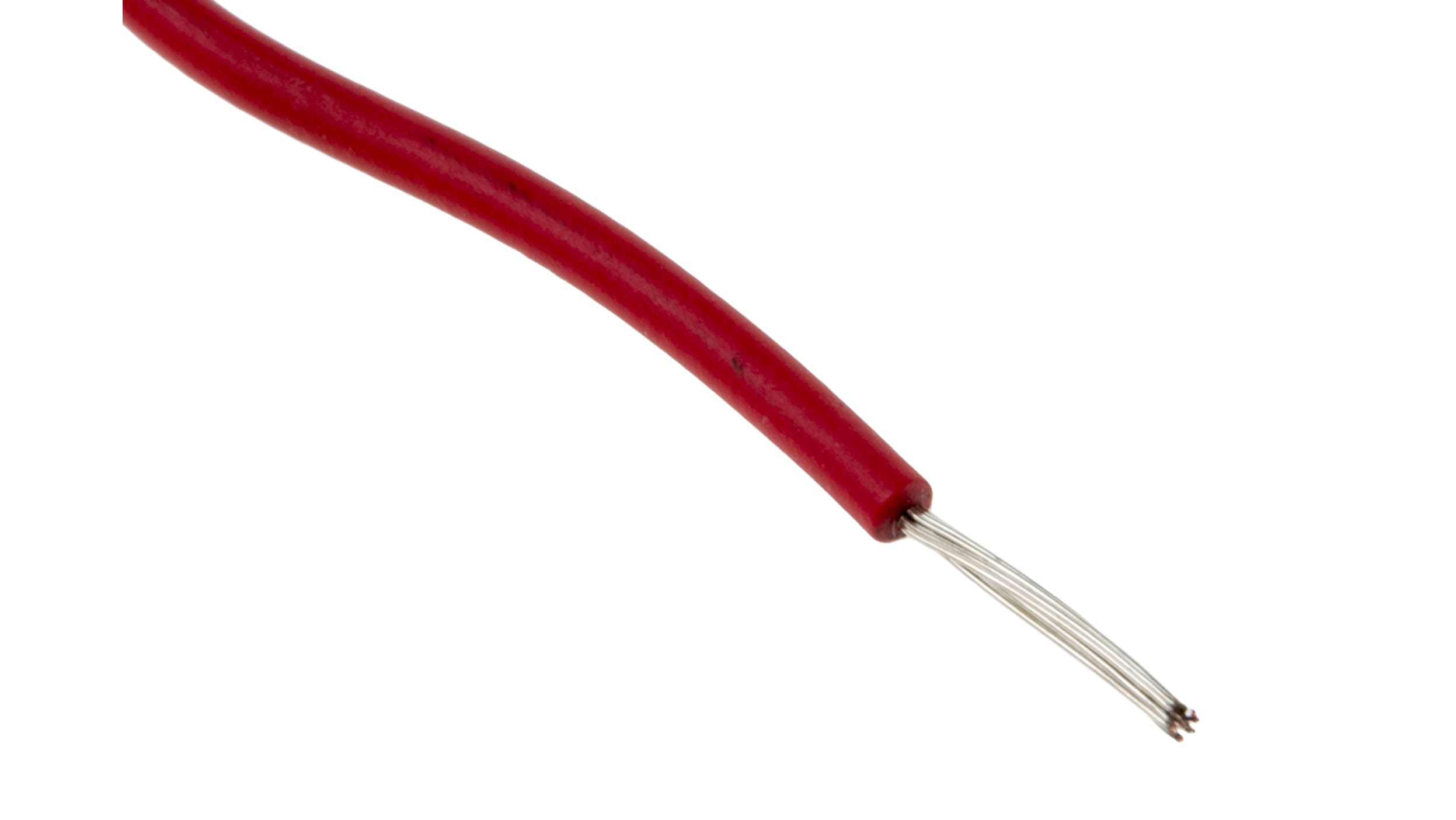 RS PRO Red 0.08 mm² Hook Up Wire, 28 AWG, 7/0.12 mm, 100m, PVC
