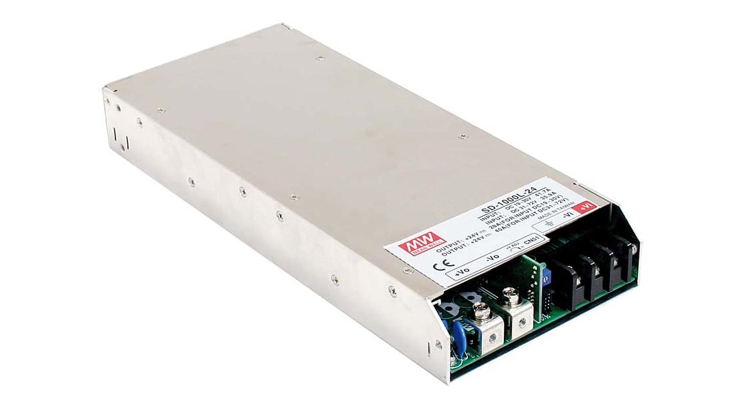 MEAN WELL DC/DC-Wandler 1000W 19→ 72 V dc IN, 12V dc OUT / 60A 2kV ac  isoliert