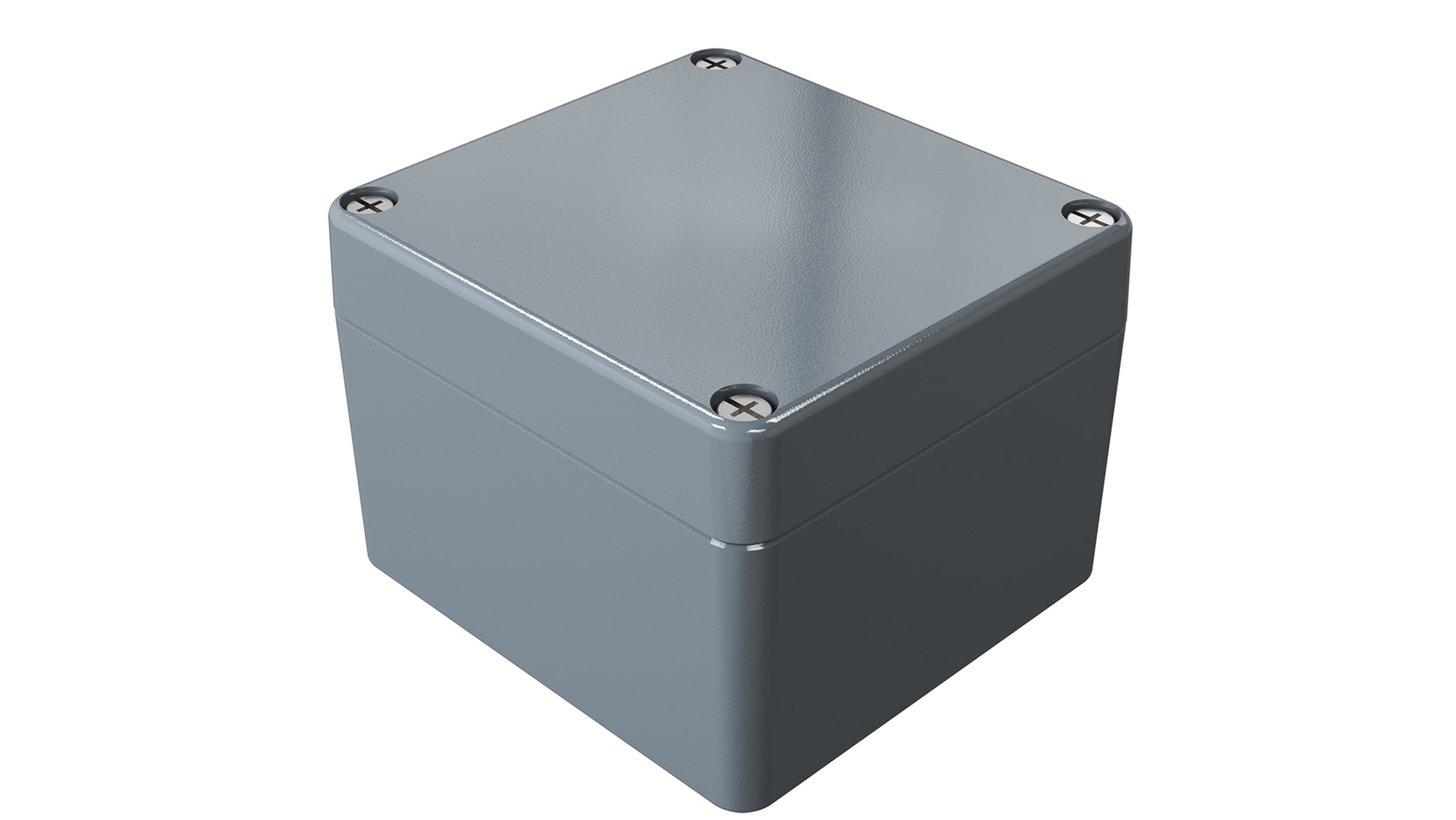 Caja RS PRO de Aluminio Presofundido Plateado, 250 x 250 x 100mm, IP66,  Apantallada Código RS: 517-3428