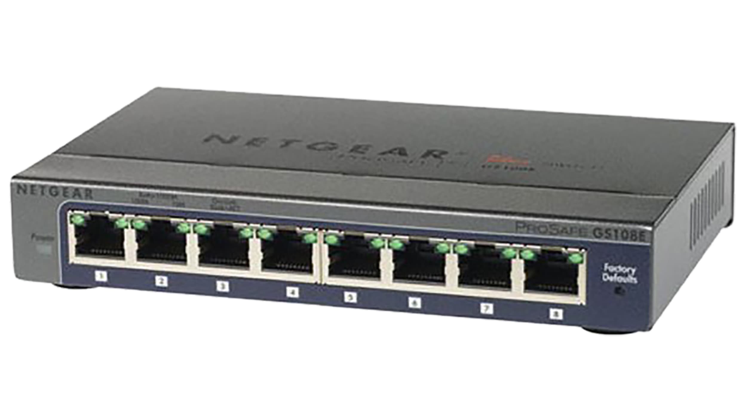 GS108E-300UKS | Netgear ProSAFE Managed British G Ethernet 3-Pin RS Port Type | 8 GS108E, - Switch