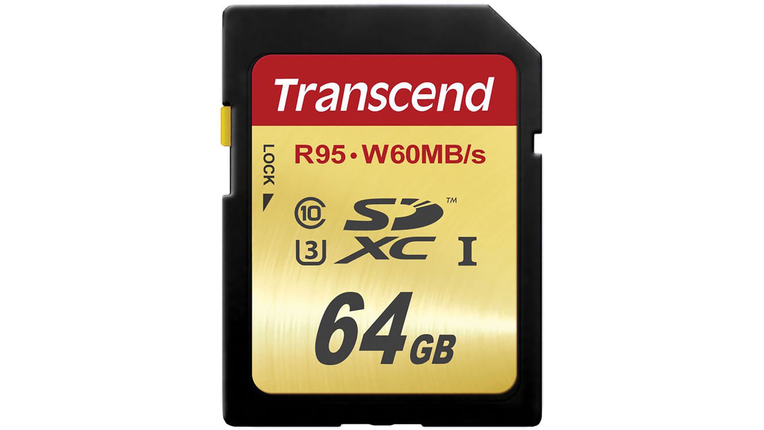 Transcend 64 GB SDXC SD Card, Class 10, UHS-1 U3