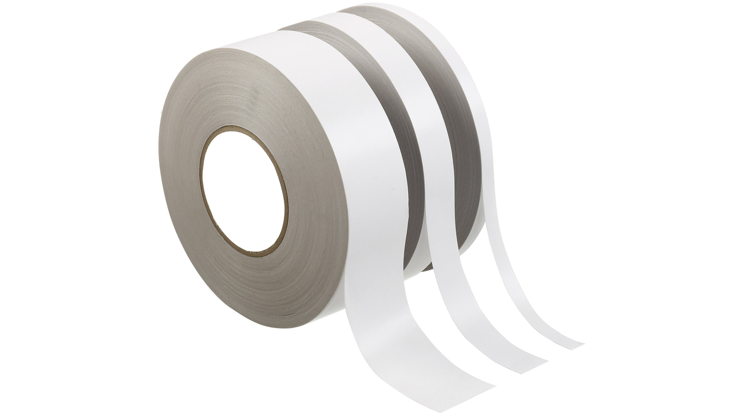 RS PRO White Double Sided Paper Tape, Non-Woven Backing, 12mm x 50m