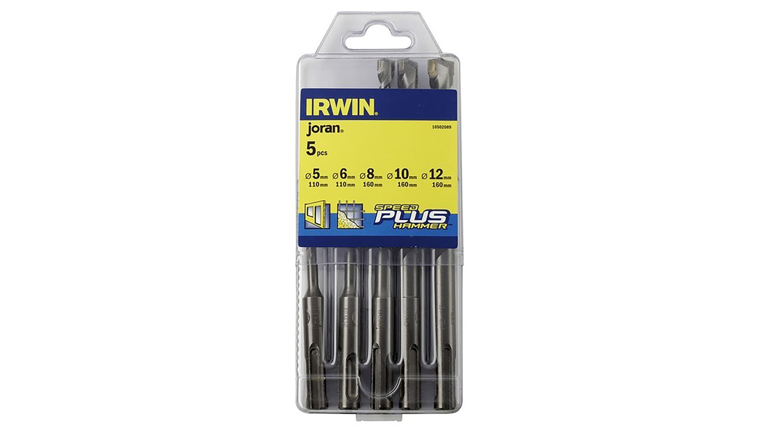 Irwin 5 Piece SDS Drill Bit Set for Masonry 12mm Max 5mm Min Tungsten Carbide Tipped Bits