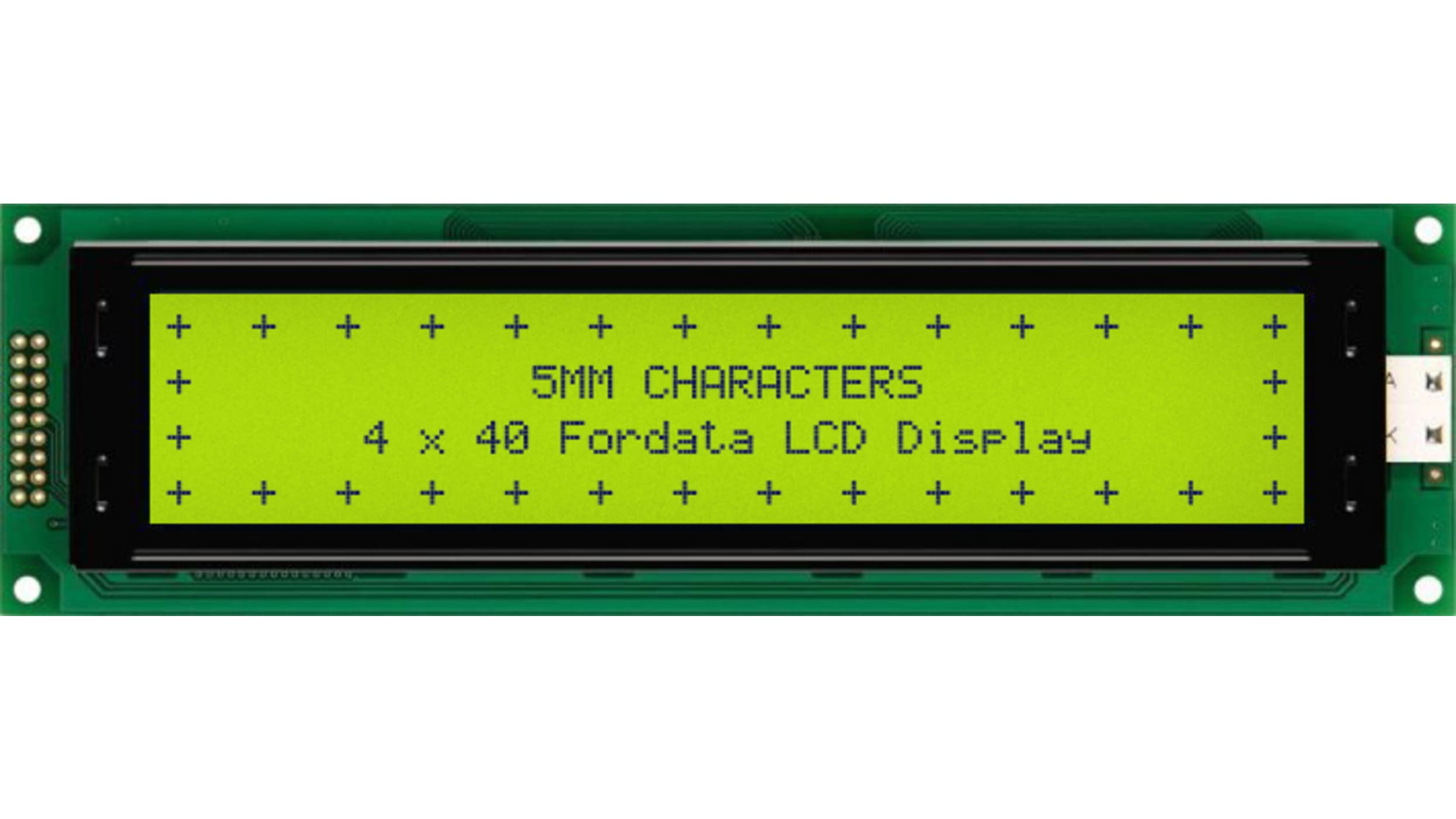 FC4004A00-FHYYBW-51SE | Fordata 液晶英数字ディスプレイ 半透過型 英数字 黄緑