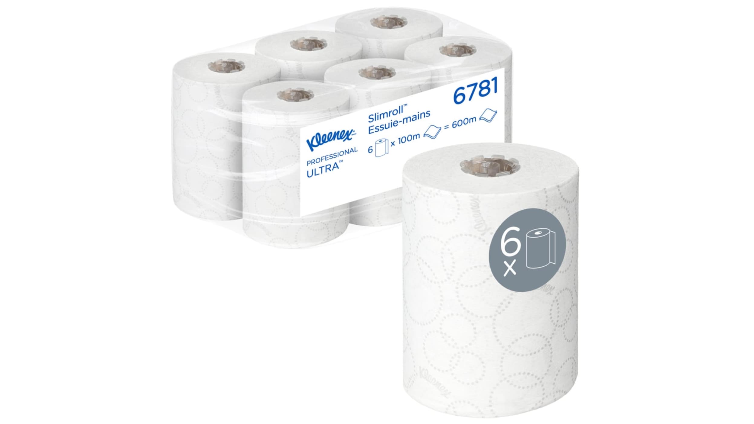 Kimberly Clark Kleenex Rolled White Paper Towel 198mm 2 Ply 400 Sheets