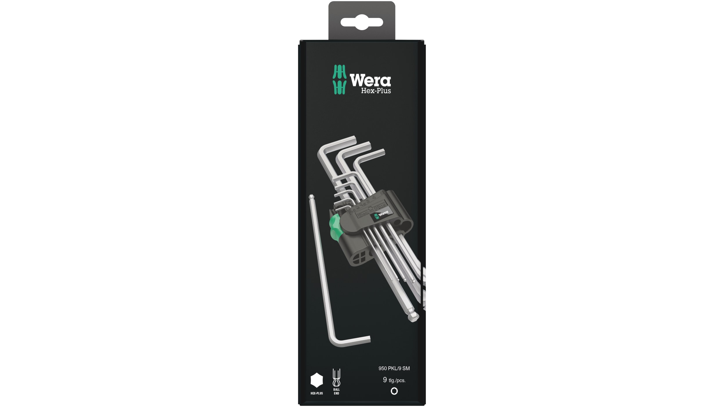 950/9 HEX-PLUS 1 SB - Wera - HEX L-KEY SET, METRIC, 9PC