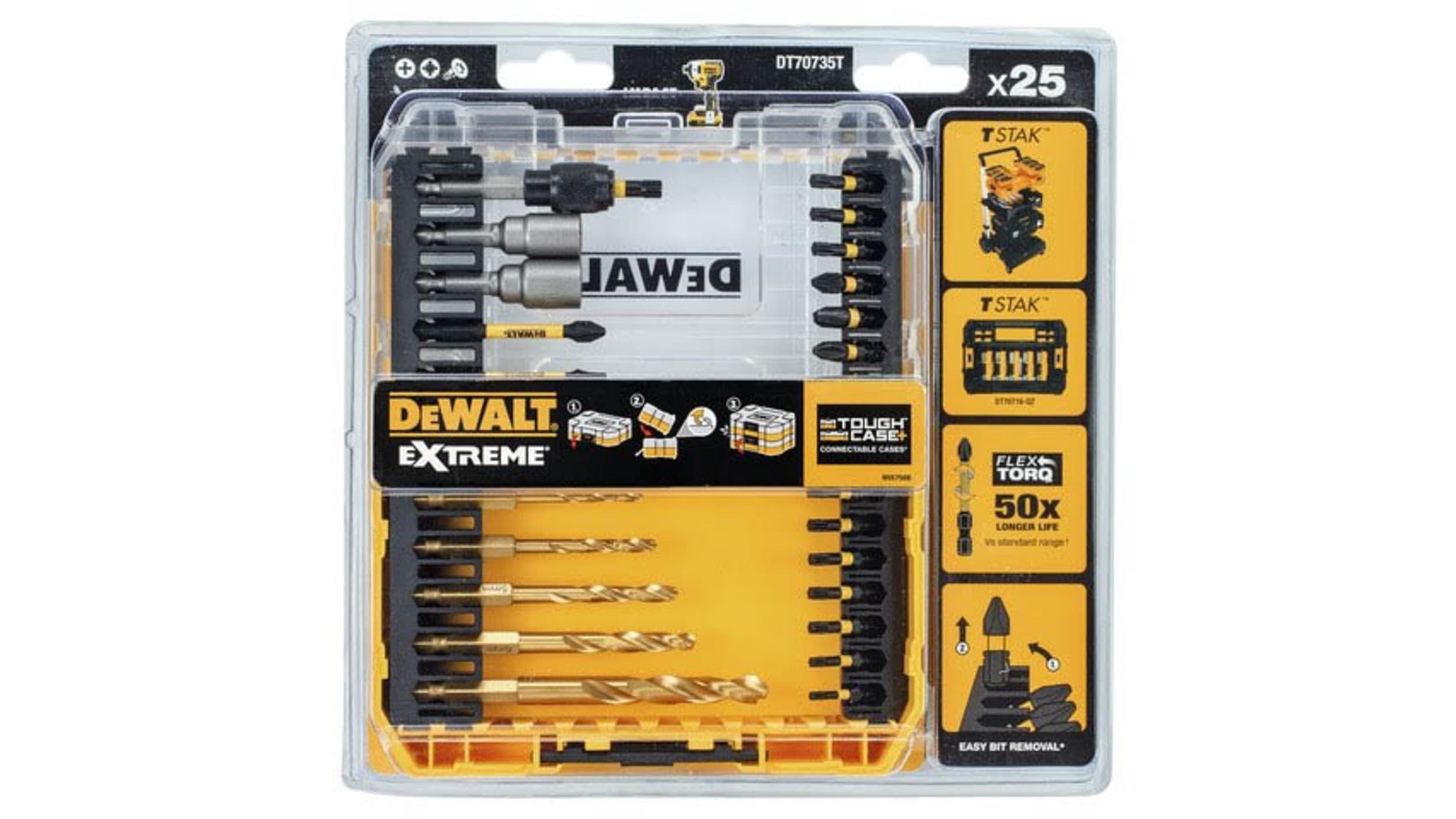 DEWALT DT70735T-QZ FLEXTORQ 25pcs Drill Driver Bit Set Cordless