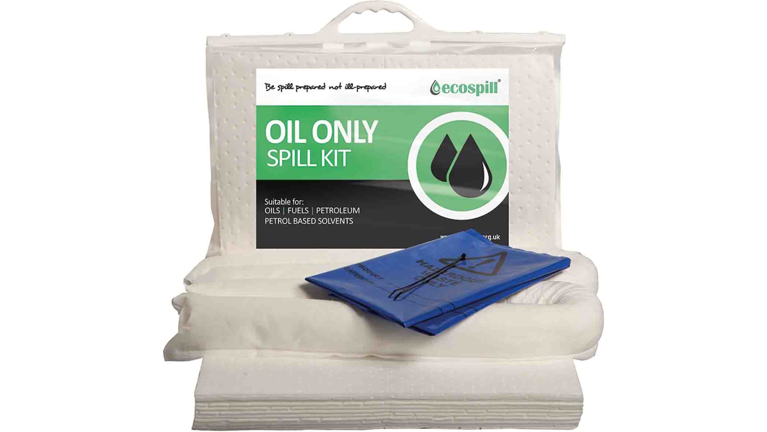 Ecospill Ltd Bindemittel-Kit 70 x 59 x 5 cm, Aufnahme bis 30 L, Einsatz in  Öl