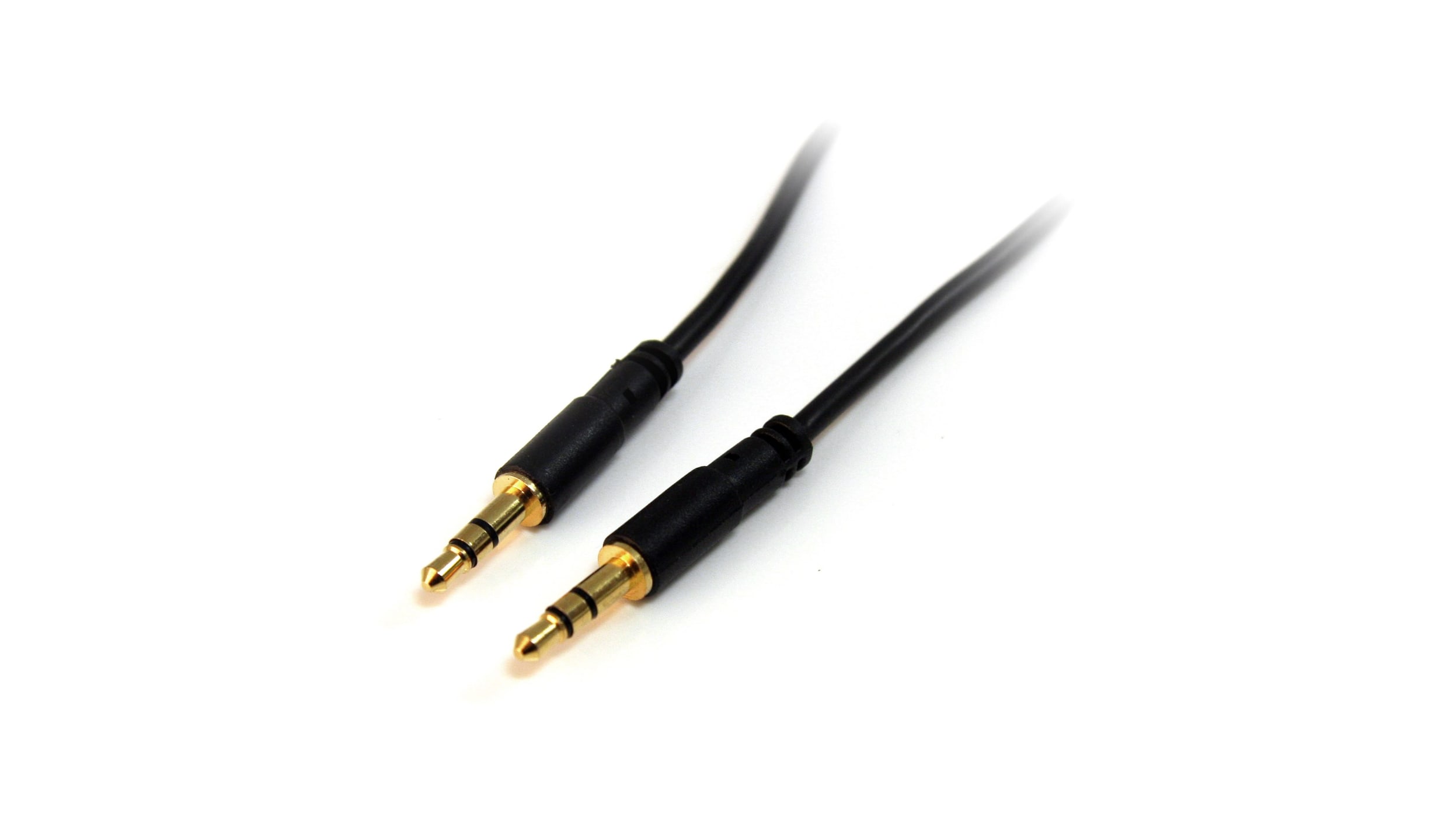 MU6MMS, StarTech.com Male 3.5mm Stereo Jack to Male 3.5mm Stereo Jack Aux  Cable, Black, 1.8m