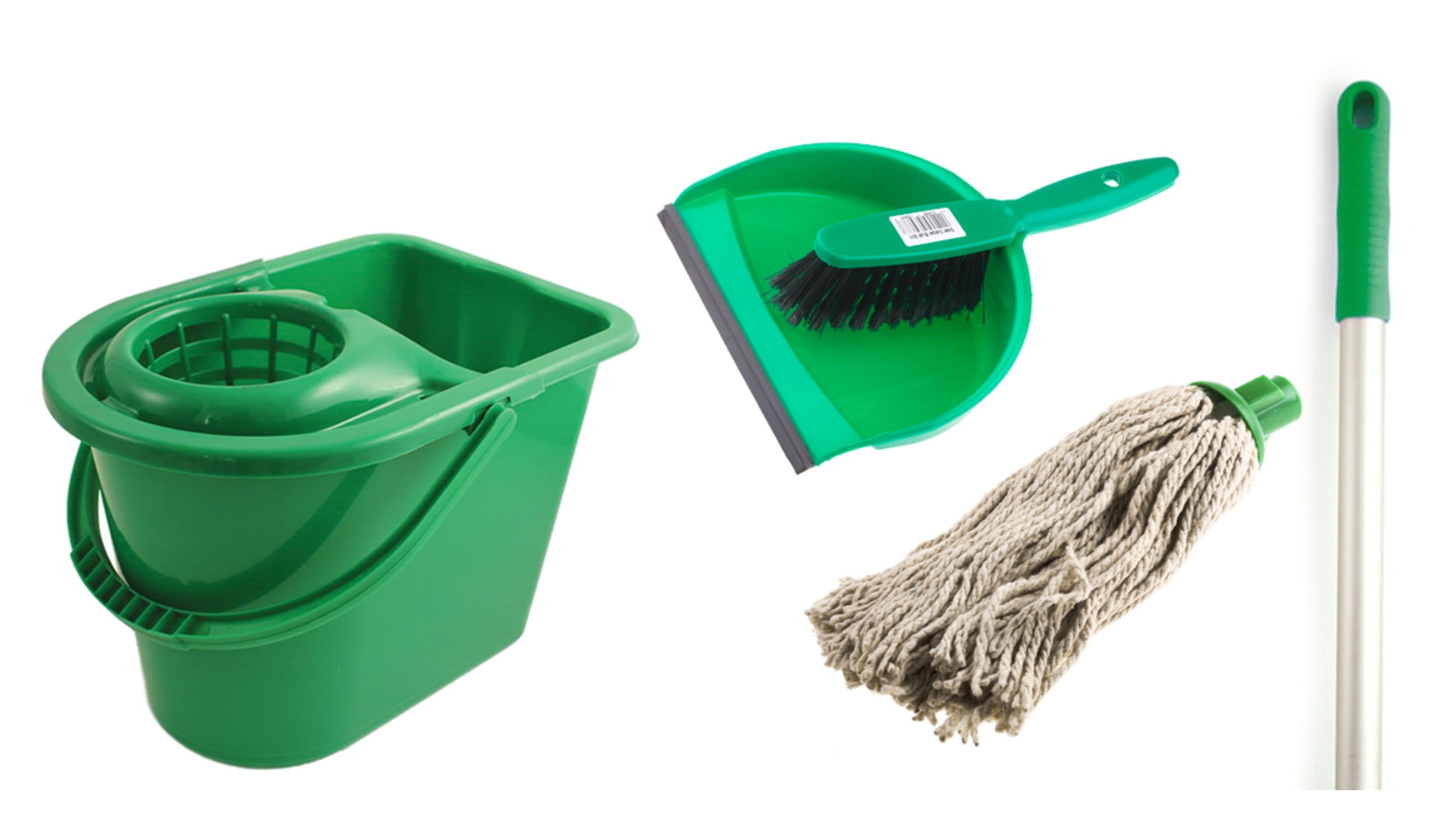 RS PRO, RS PRO Green Dustpan & Brush for Cleaning with brush included, 898-8210