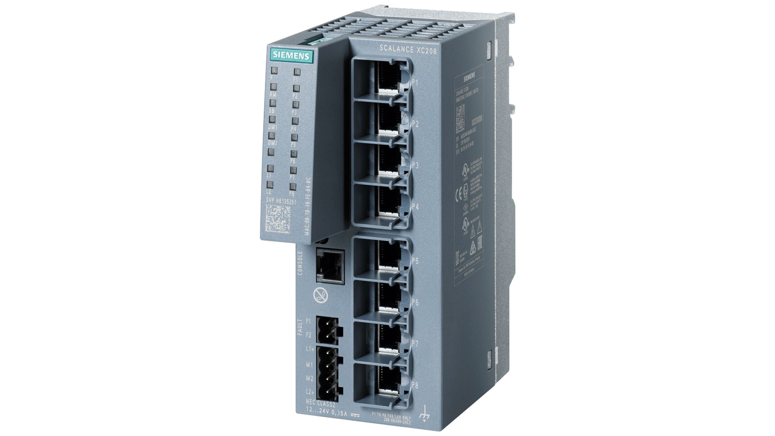 Siemens イーサネットスイッチ ポート数:8 RJ45ポート:8 10/100Mbit/s