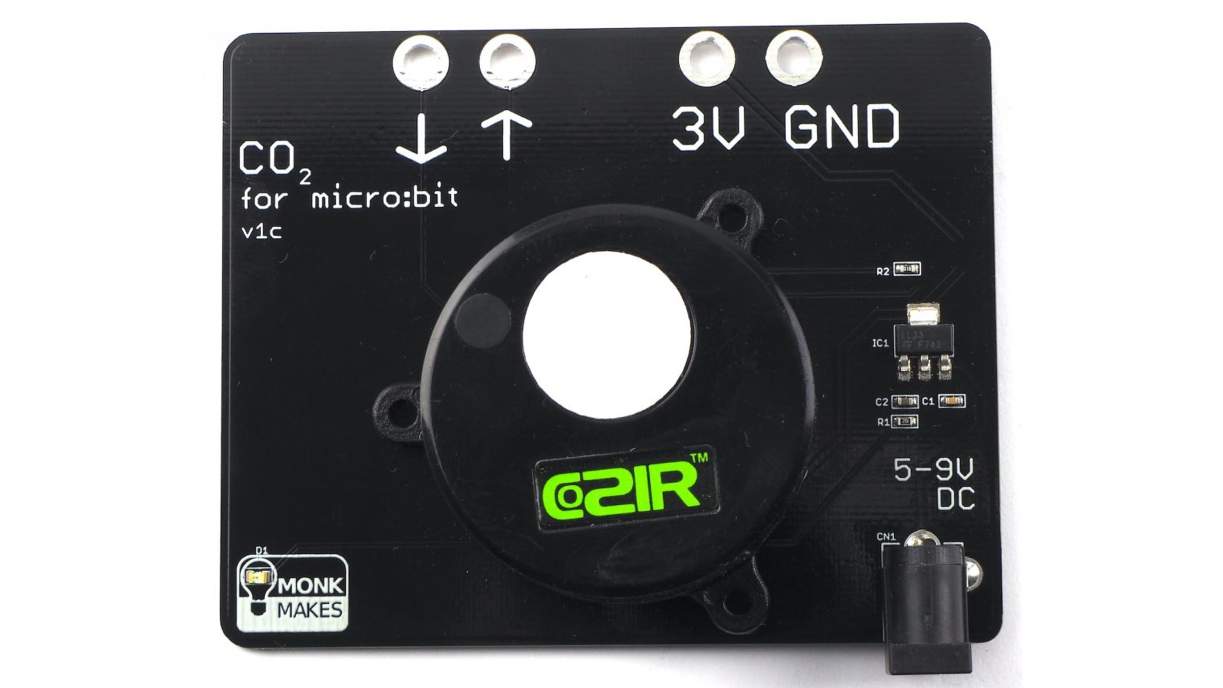 Scheda sensore CO2 Sensor board for micro:bit Monk Makes, con Umidità,  Temperatura