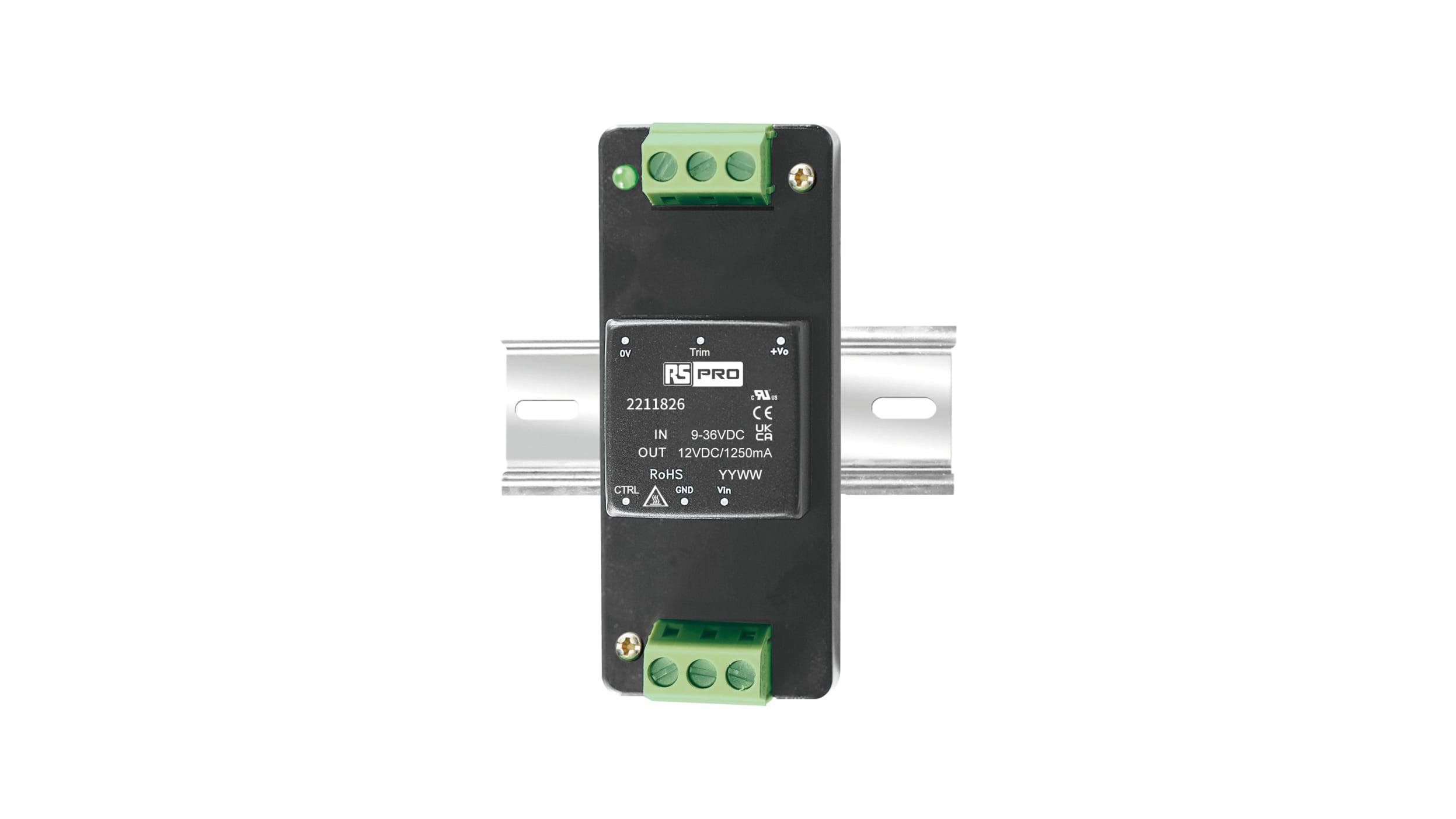RS PRO Switch-Mode DIN-Schienen Netzteil 15W, 230V ac, 12V dc