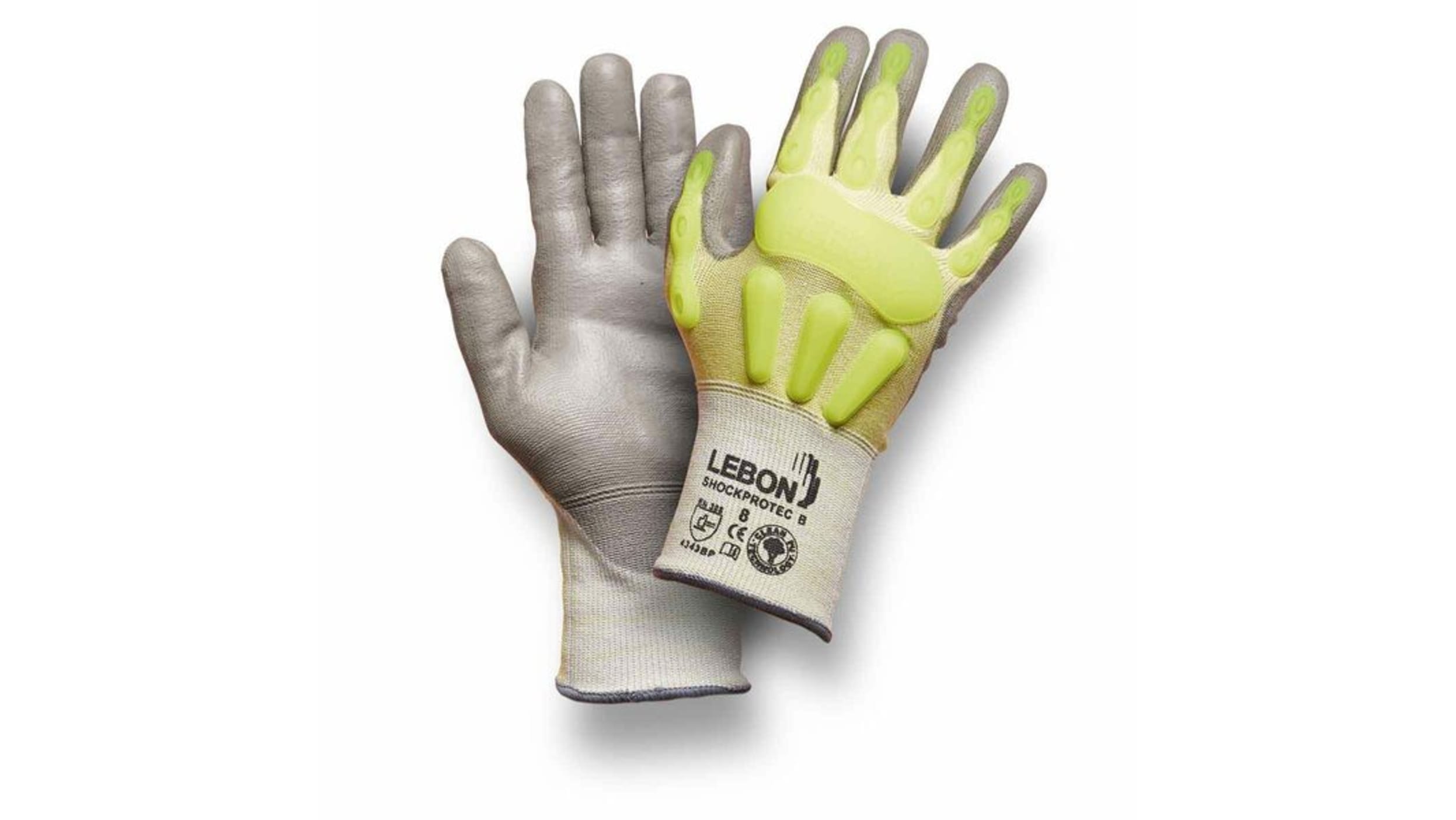 SHOCKPROTEC/B-9, Guanti antitaglio Lebon Protection, Tg. 9, L, in  Elastane, HPPE, Poliammide, col. Giallo