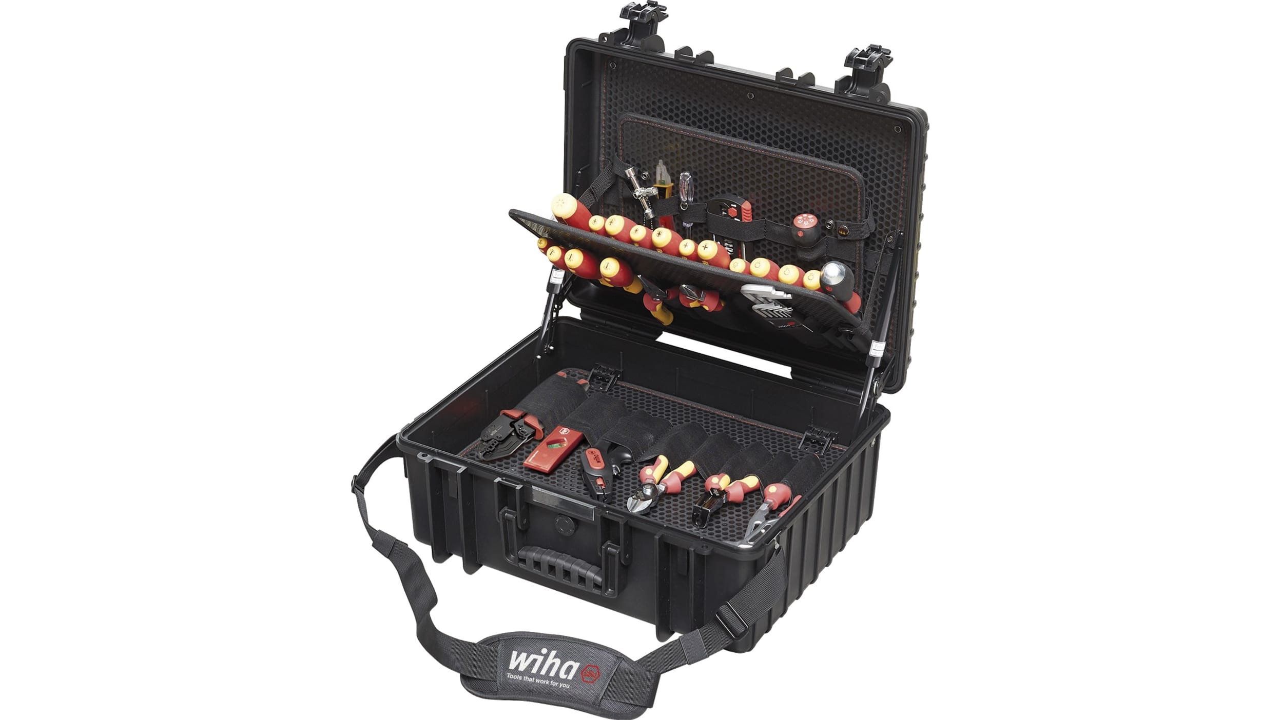 Kit de herramientas Wiha Tools, Maletín de 83 piezas, para electricistas,  aprobado VDE