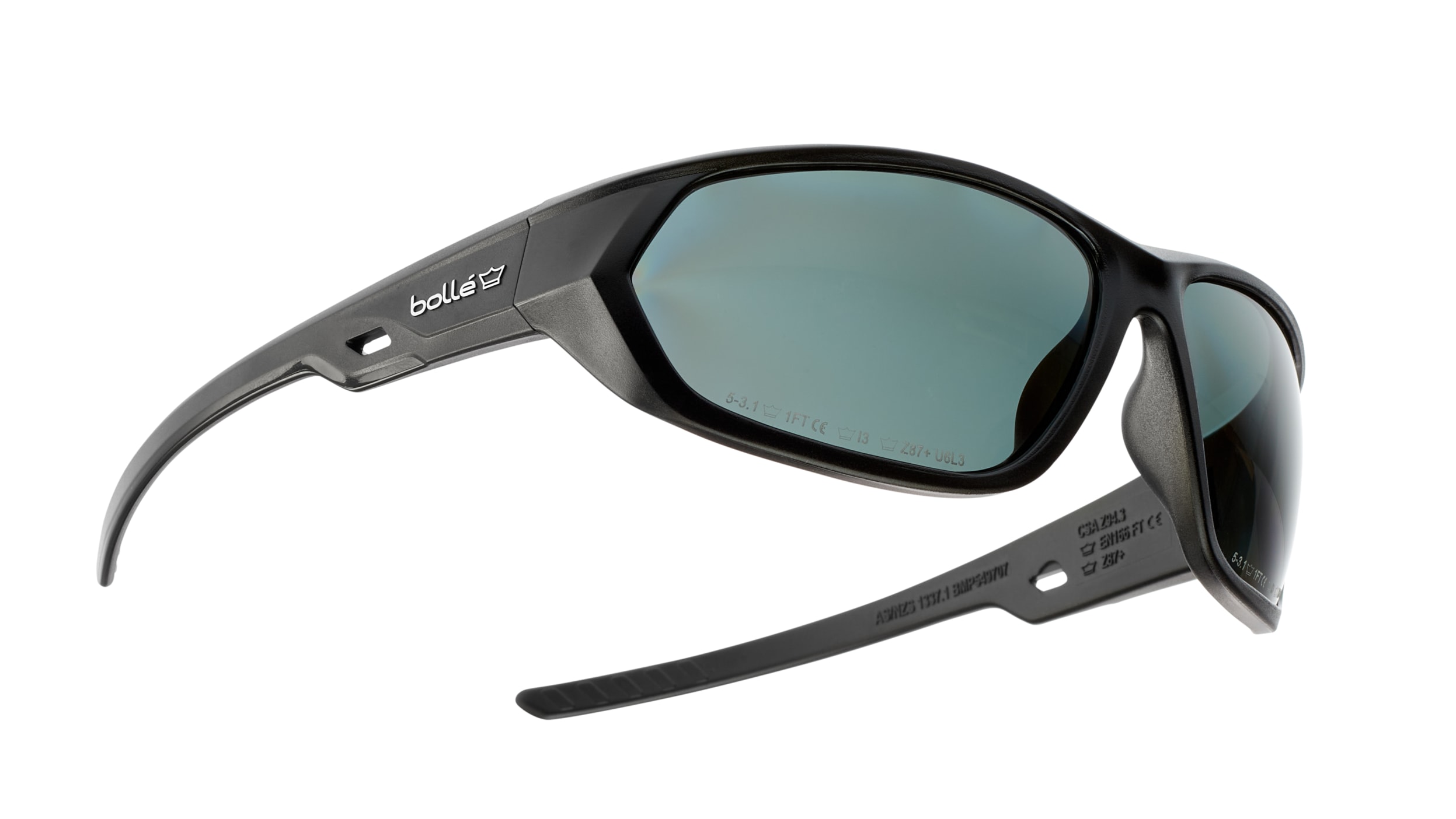 Gafas de seguridad Bolle RUSH+, color de lente Humo, antirrayaduras,  antivaho