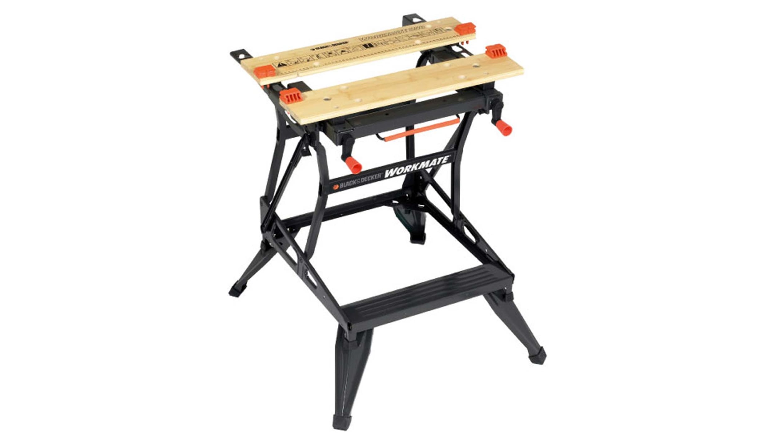 WM550-XJ, Black & Decker Portable Steel Workbench, 160kg Max Load,  Adjustable Height, 775mm x 610mm