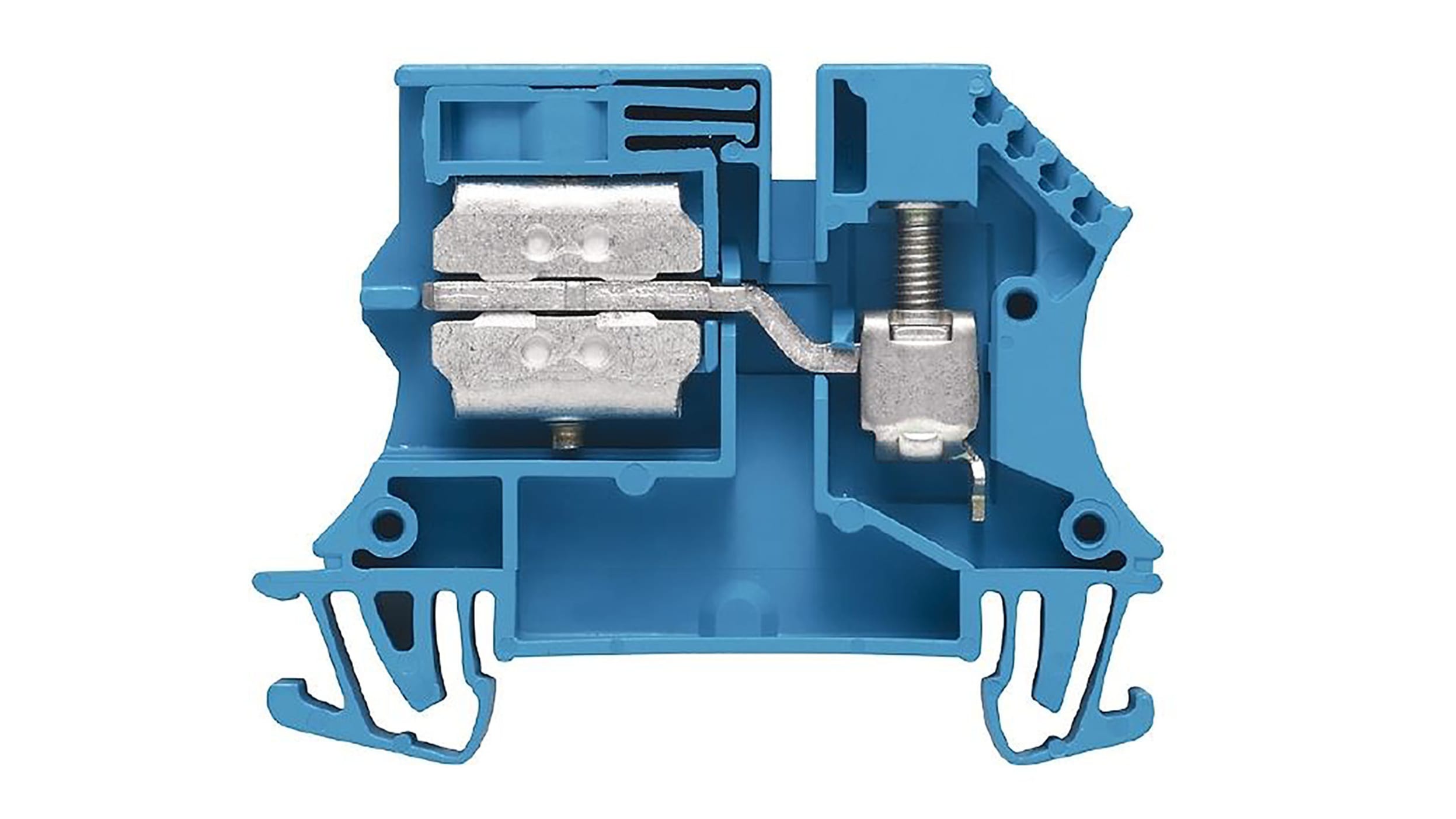 1010880000, Weidmüller WNT Reihenklemmenblock Einfach Blau, 6mm², 400 V /  57A, Sammelschiene