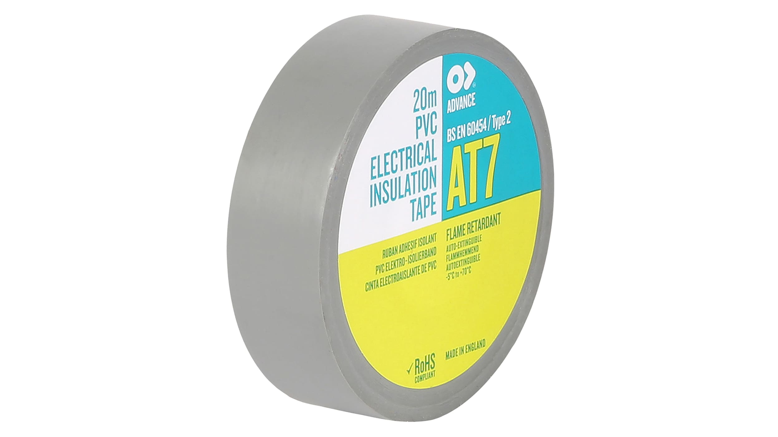 Advance Tapes AT7 Blue PVC Electrical Tape, 19mm x 33m