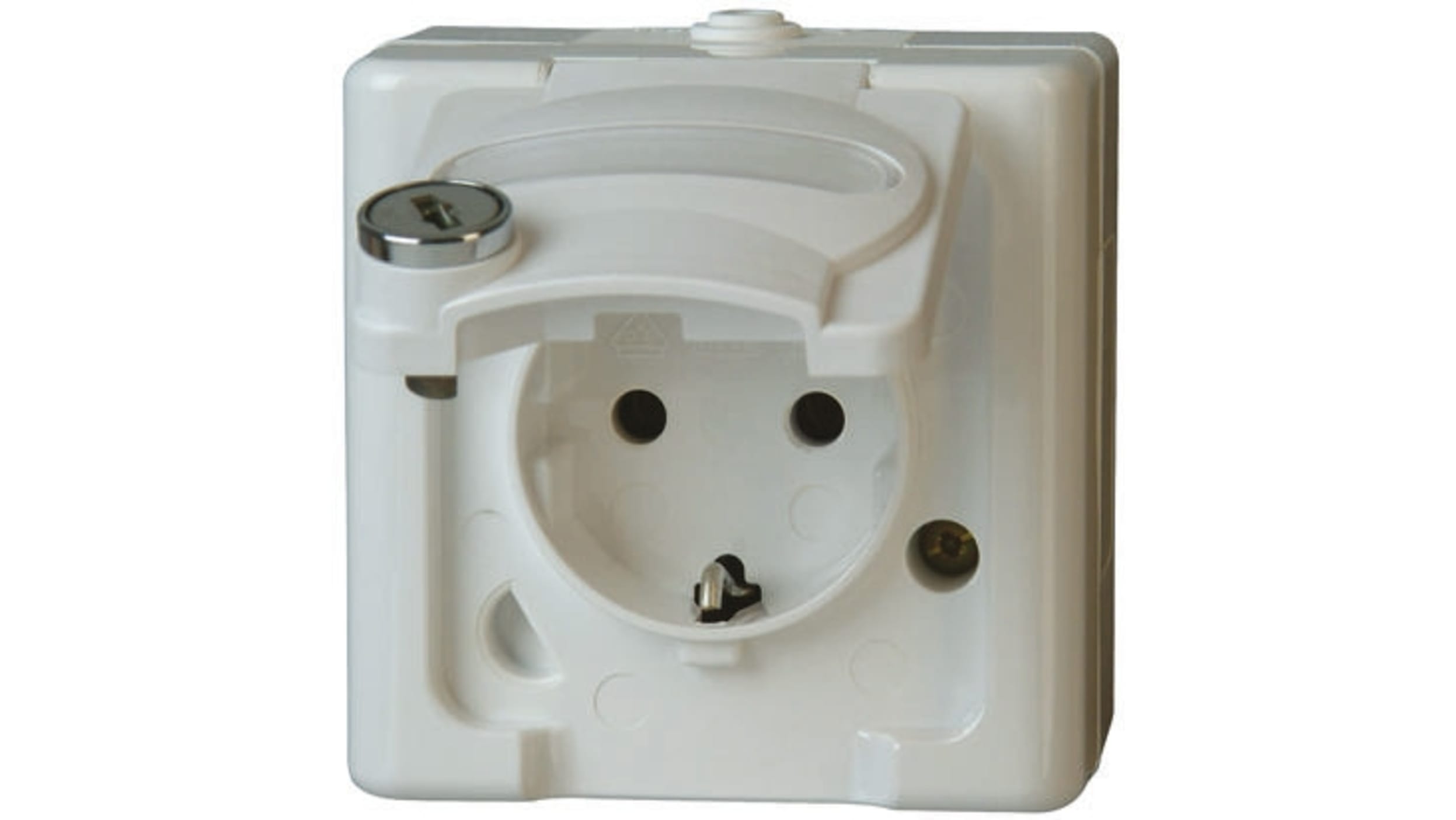 Adapter Plug Schuko - 16A Double Step P17/11 Socket White