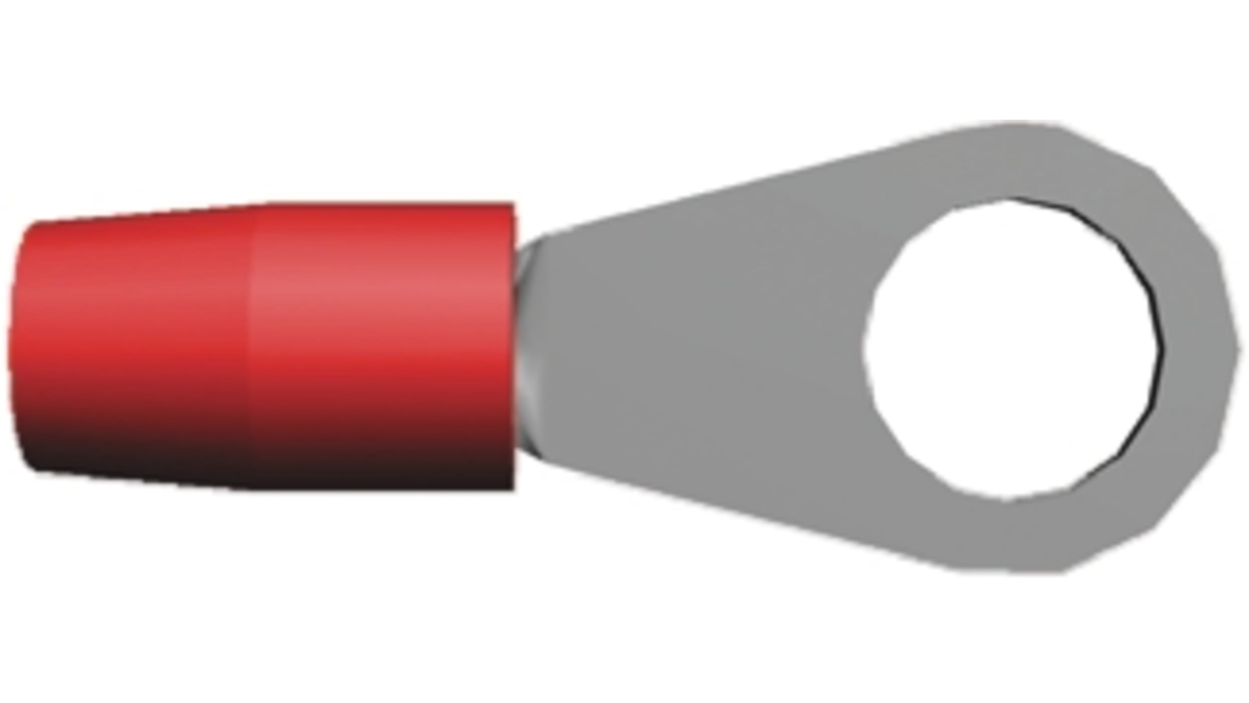 Terminale ad occhiello TE Connectivity Isolato, Ø perno M10, dimens. max  filo 10.5mm², 8AWG, Rosso