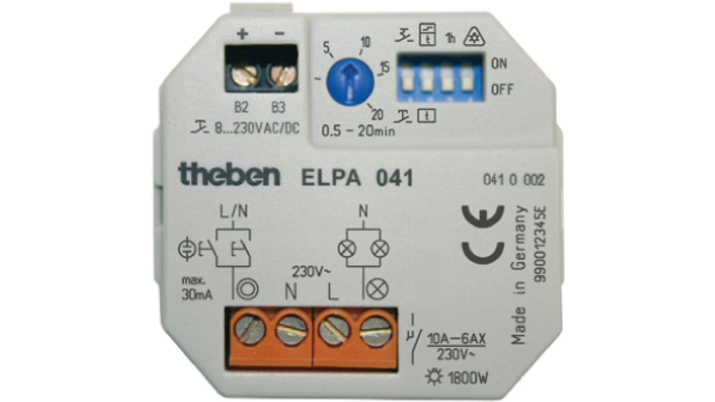 ELPA 041, Interrupteur à minuterie, 230 V c.a., 1 canal