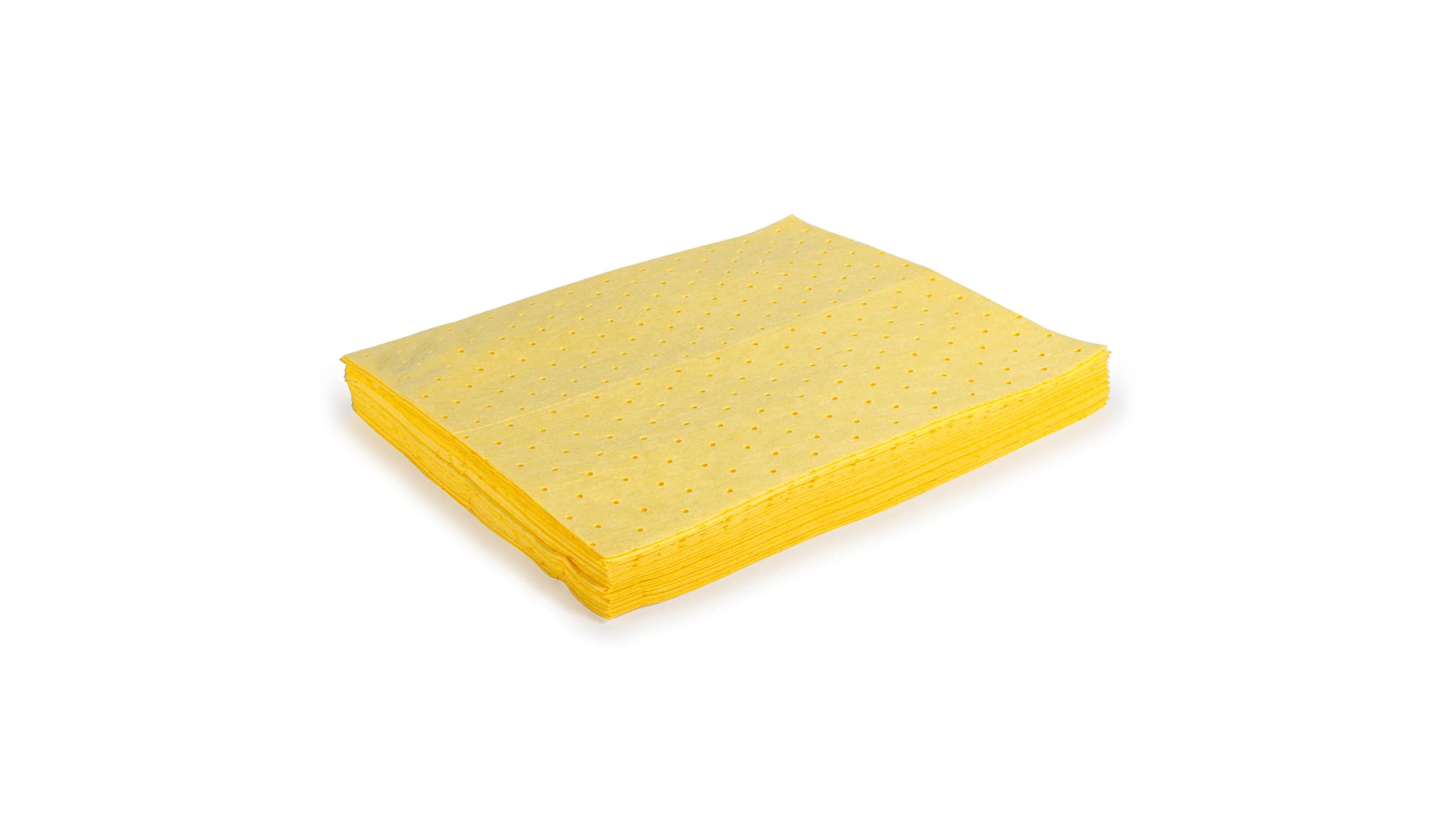 Absorbant 100 feuilles jaunes pour produits chimiques