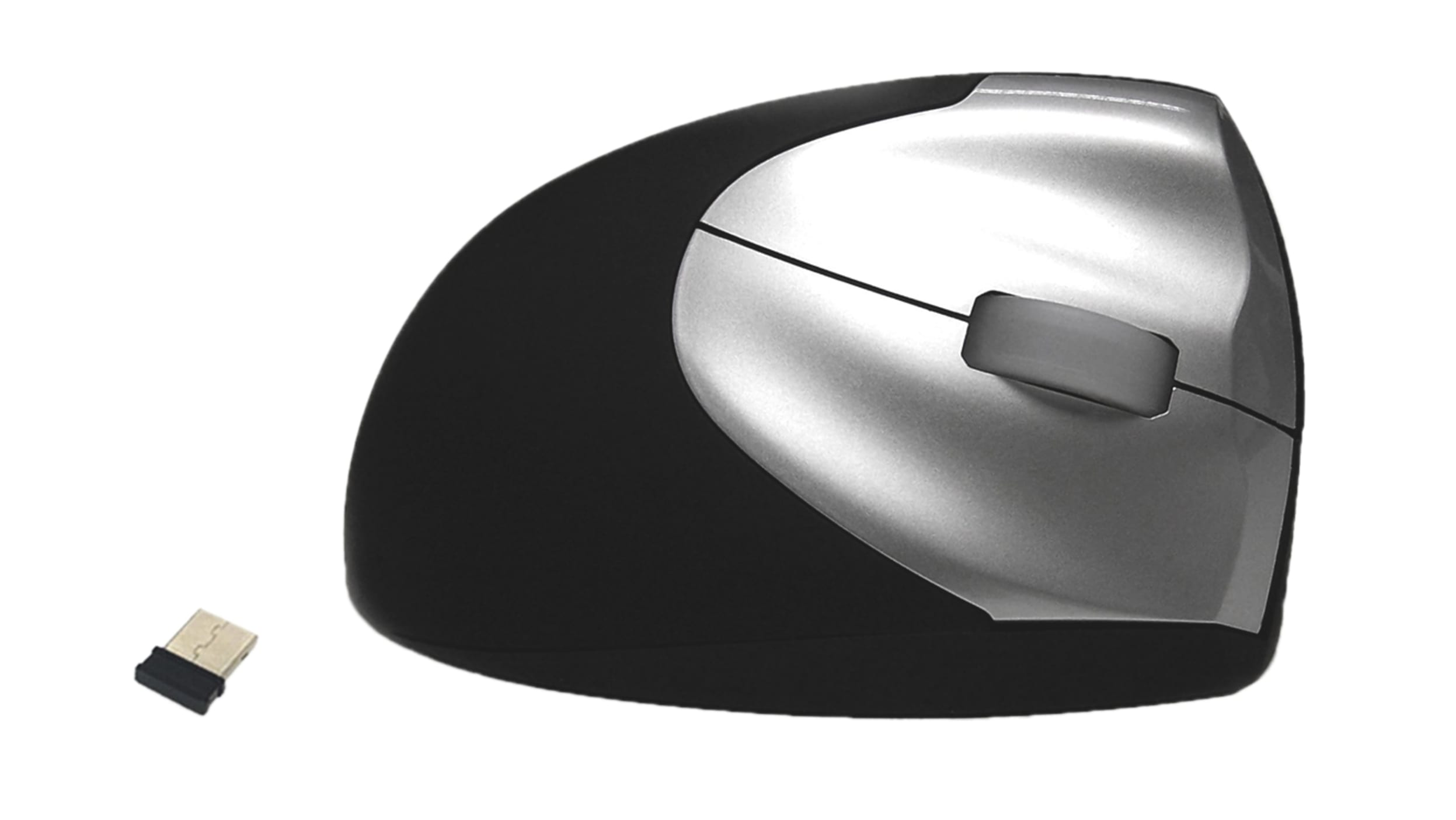 Mouse Ottico In posizione verticale Nero USB Wireless Ceratech, pulsanti 3