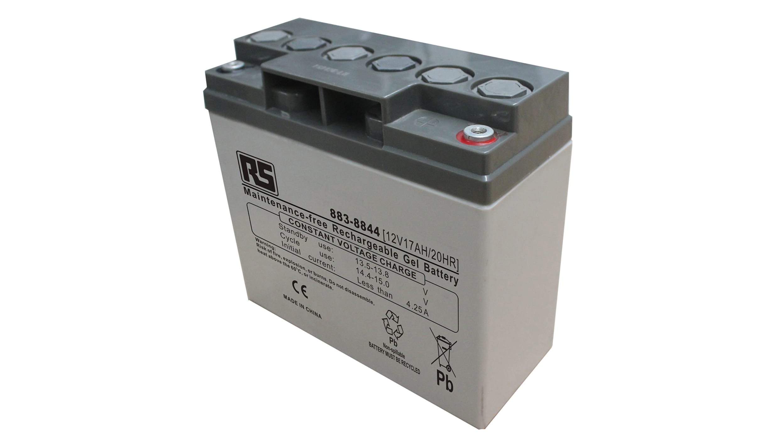 Batterie au plomb étanche RS PRO 12V 17Ah cyclique