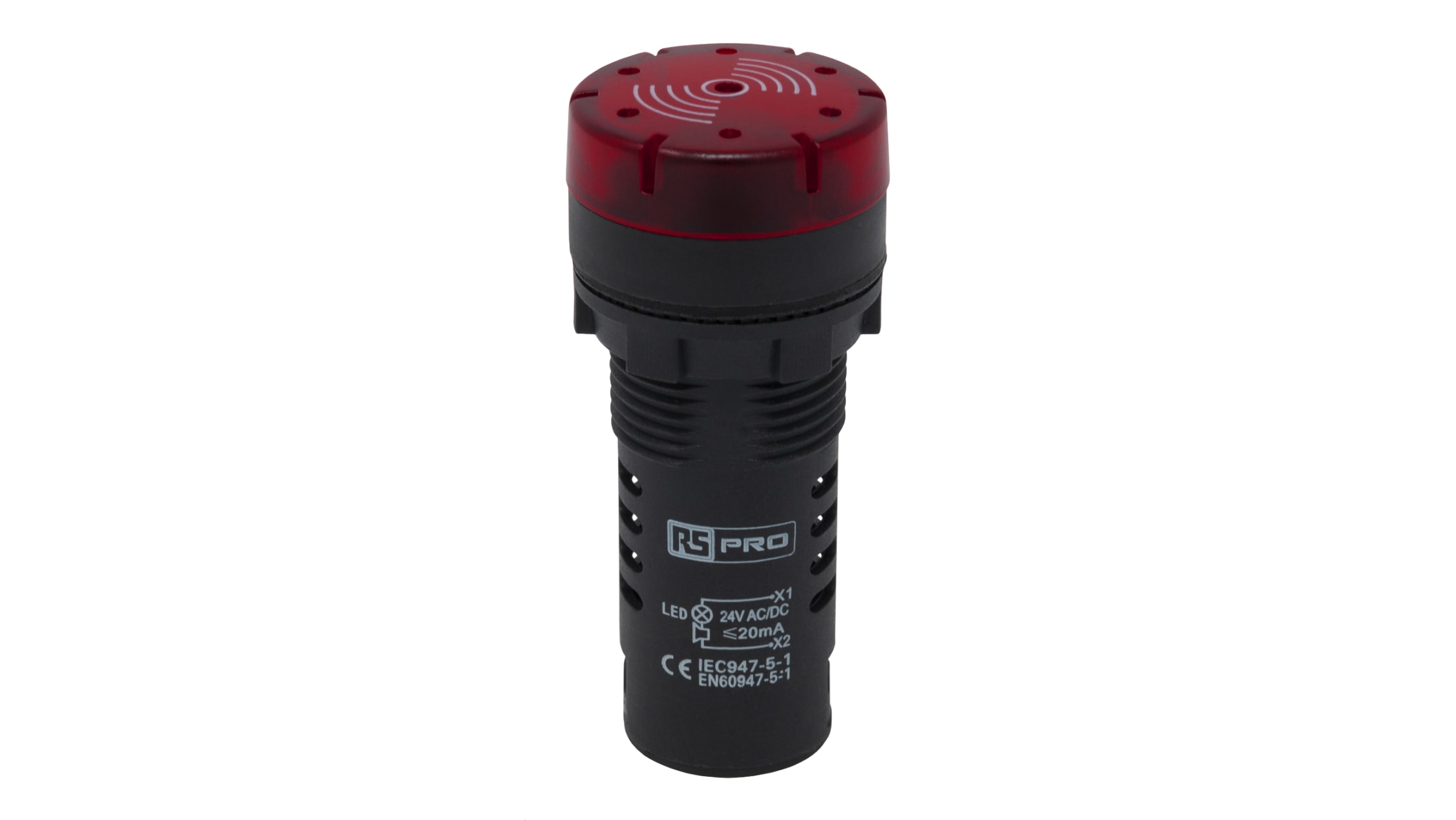 Lampe voyant LED 8mm 12VDC Pilote de couleur rouge - Cablematic