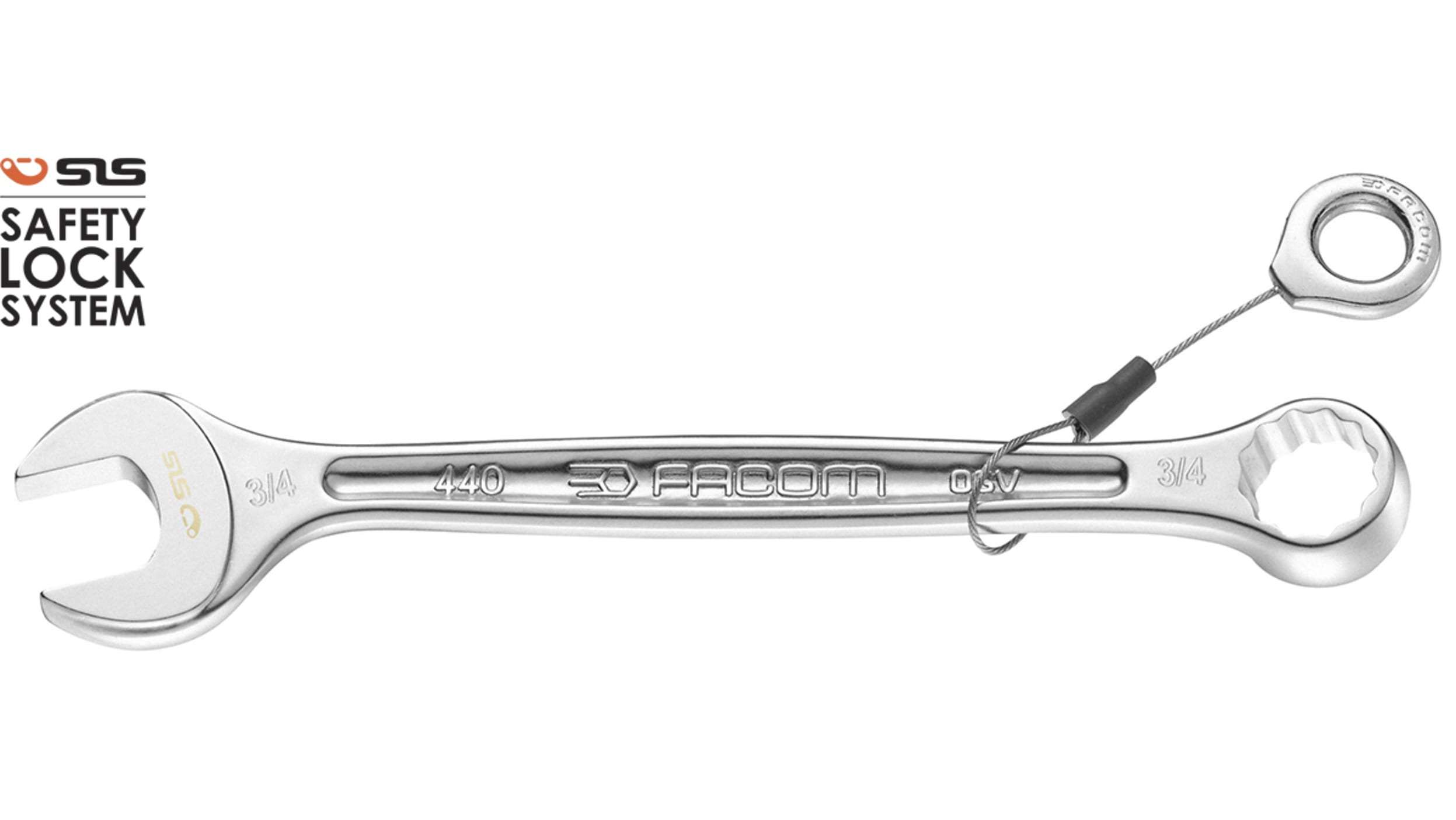 | Facom 1/4 tomme, højdesikker Kombinationsnøgle, ring-gaffelnøgle Ringgaffelnøgle, 115 mm RS