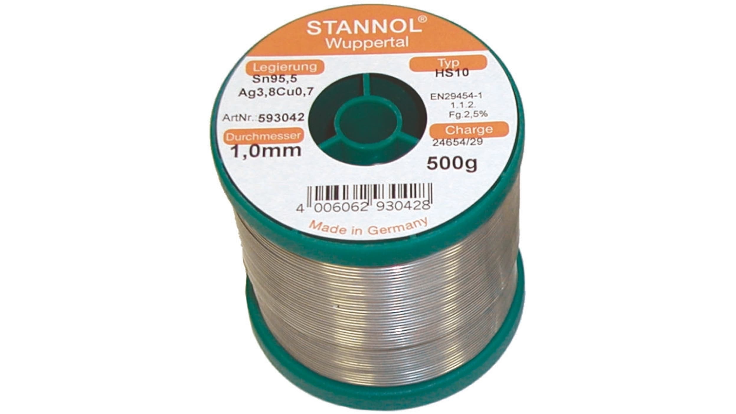 HS10 2510 0,7 TSC 500G | Stannol HS10 Lötzinn bleifrei 95.5%Sn 0 