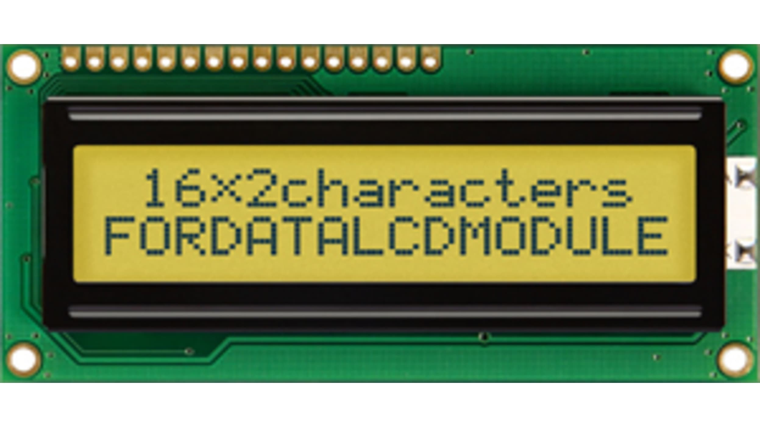 FC1602N01-FHYYBW-51SE | Fordata 液晶英数字ディスプレイ 半透過型 英 