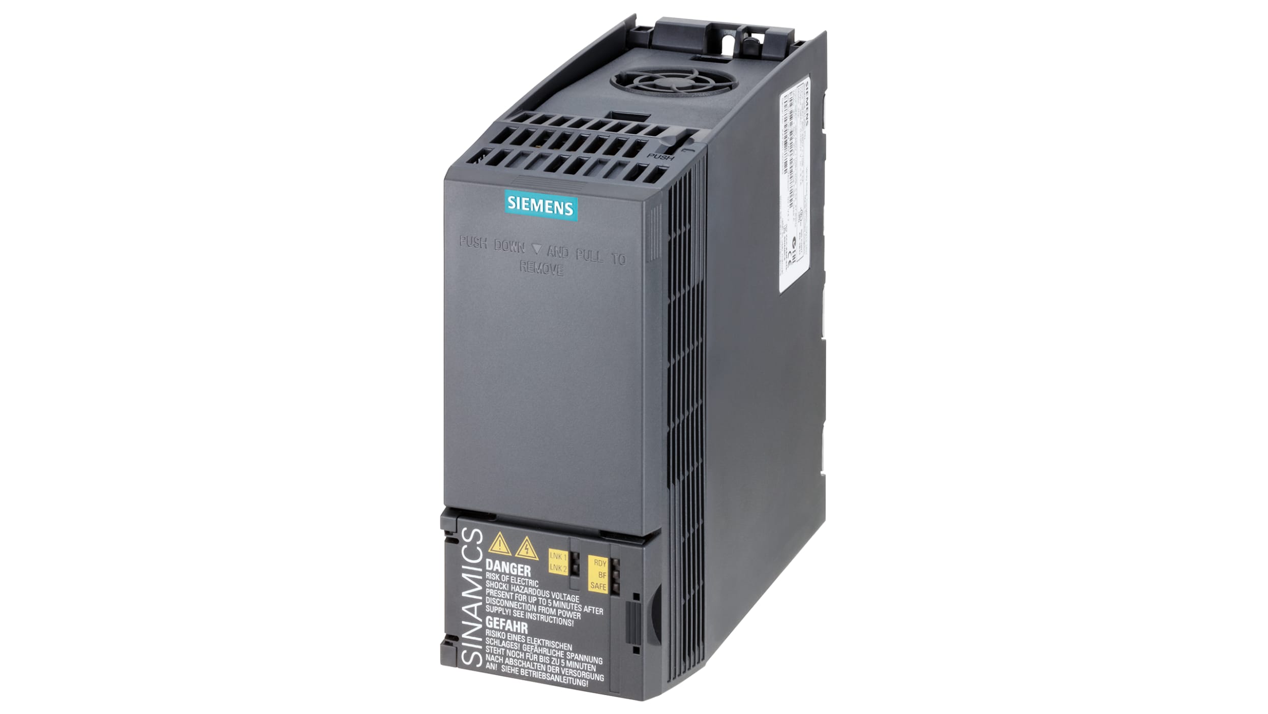 Siemens Inverter Drive, 0.75 kW, 3 Phase, 400 V ac, 2.5 A, 2.9 A, SINAMICS  G120C Series