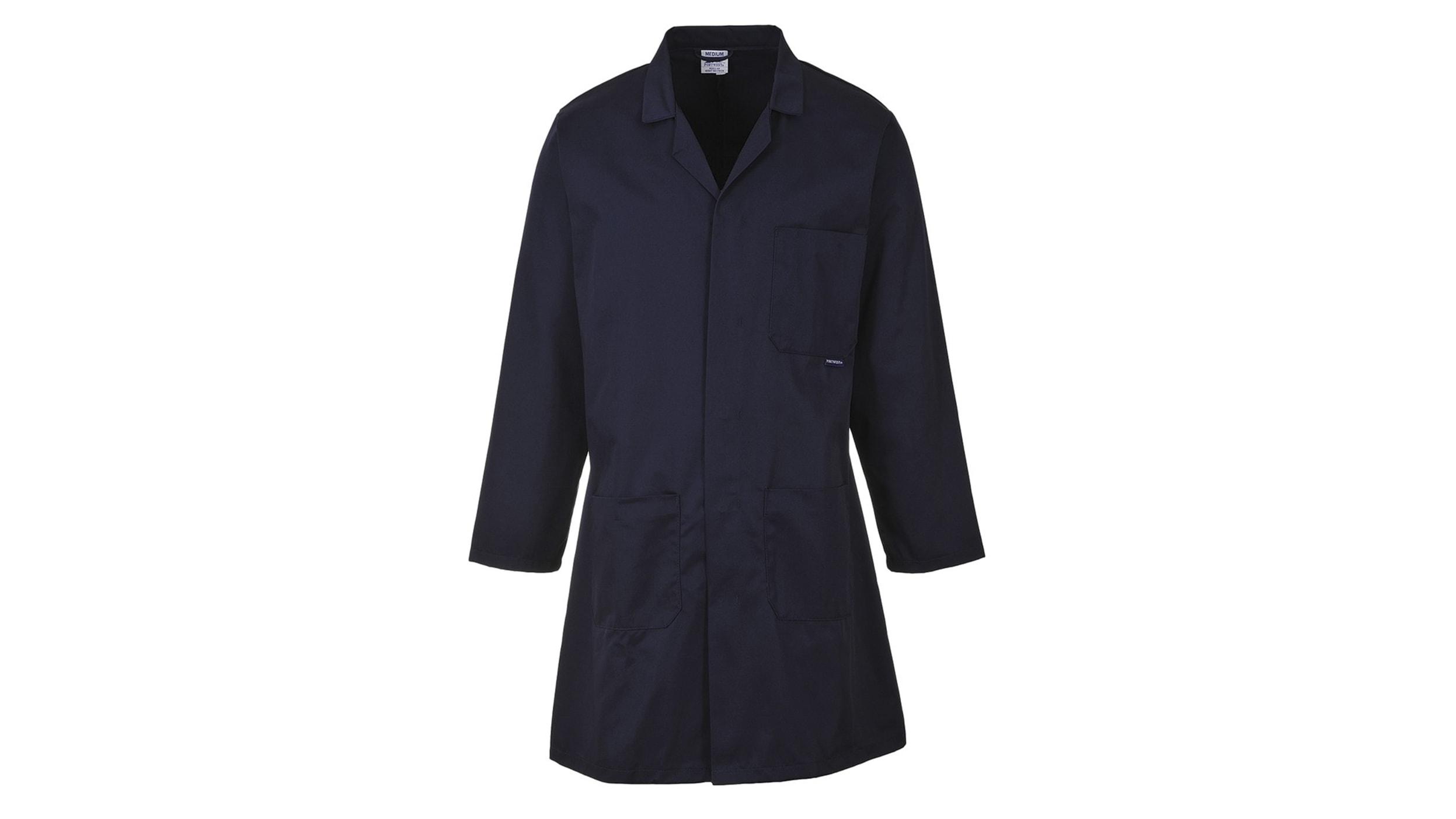 RS PRO Wiederverwendbar Herren Laborkittel Marineblau, Größe M | RS 