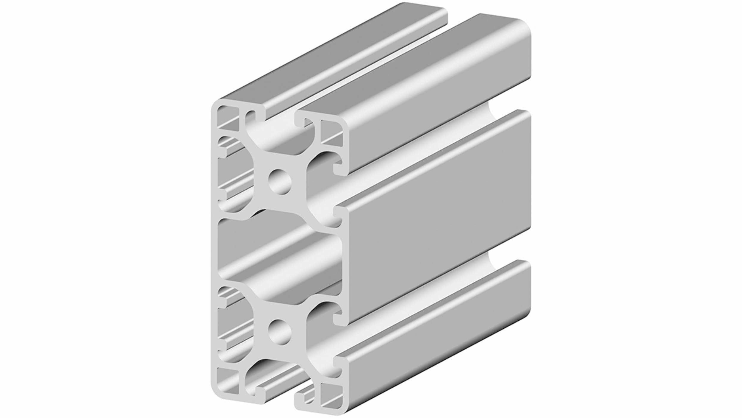 Perfil de Aluminio Plateado, perfil de 40 x 40 mm x 2000mm de longitud  Código RS: 761-3313