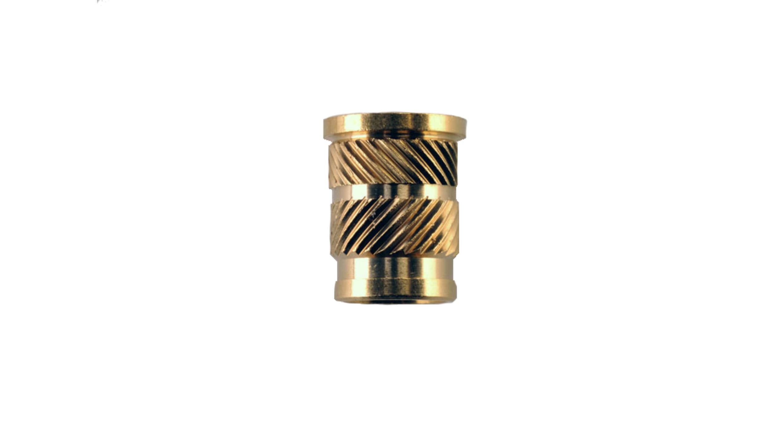 RS PRO, M3.5 Brass Threaded Insert diameter 4.8mm Depth 6.35mm