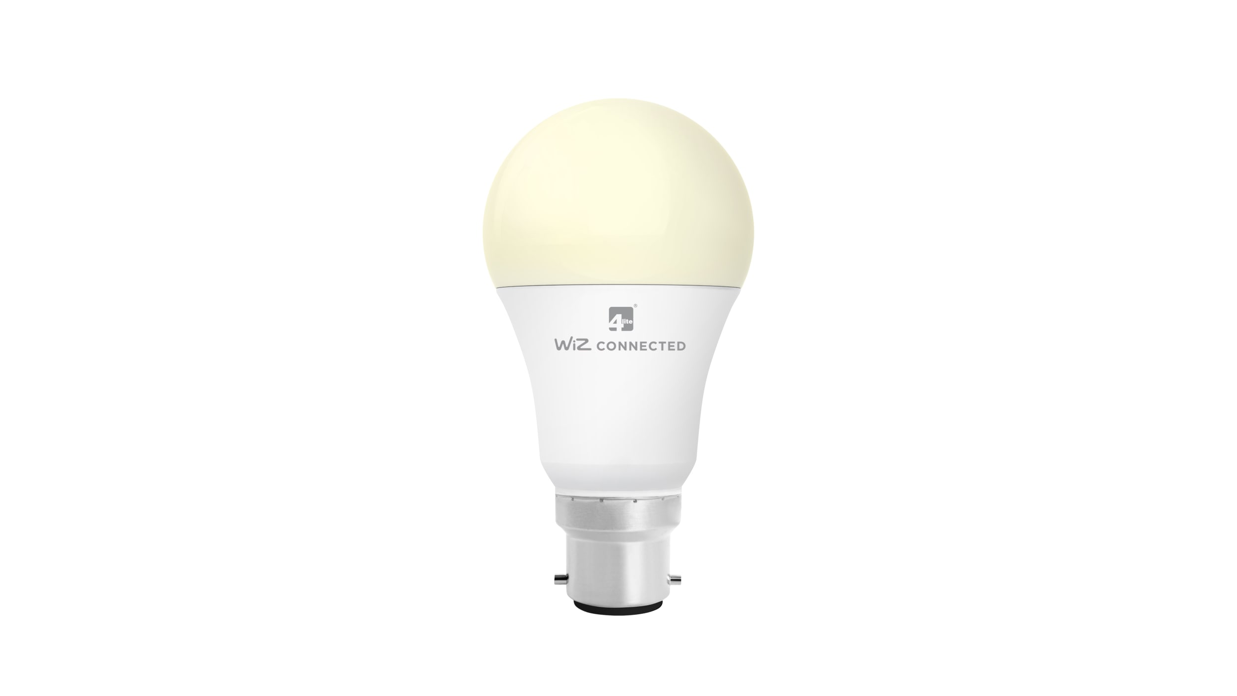 4L1/8001, Lampadina smart 4lite UK con base B22, 9 W, col. Bianco caldo