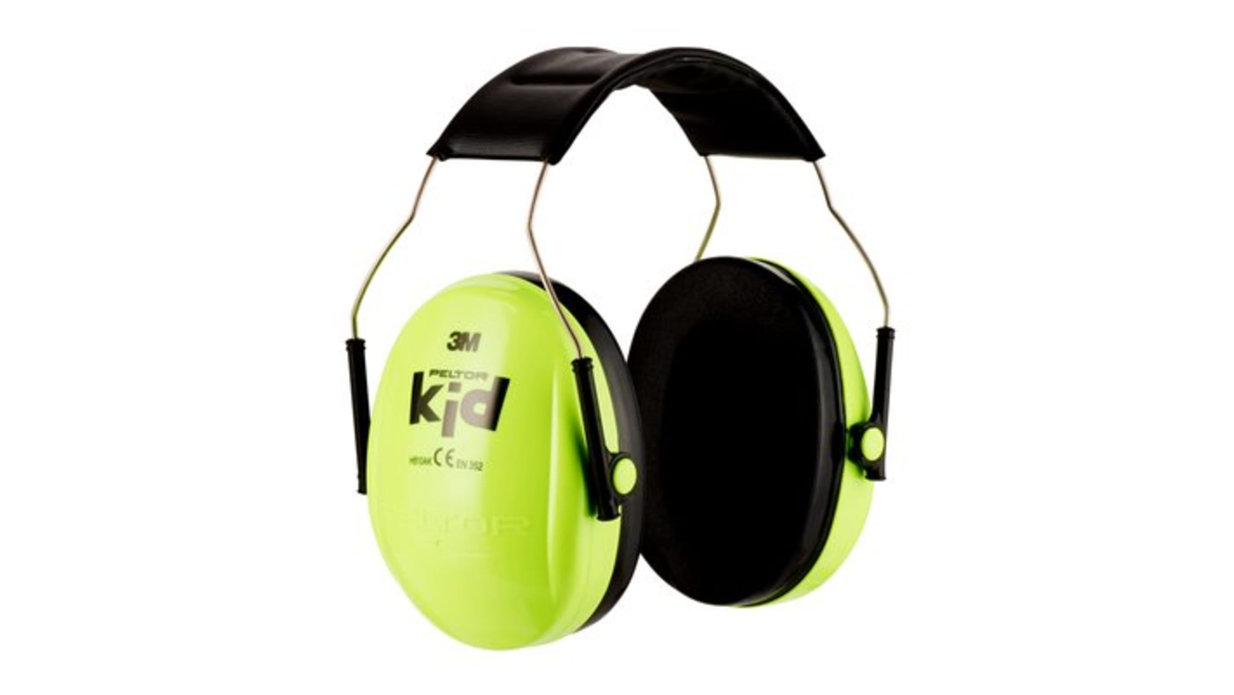 Casque antibruit Peltor™ pour enfants 3M™ H510AK, vert néon (87-98 dB)