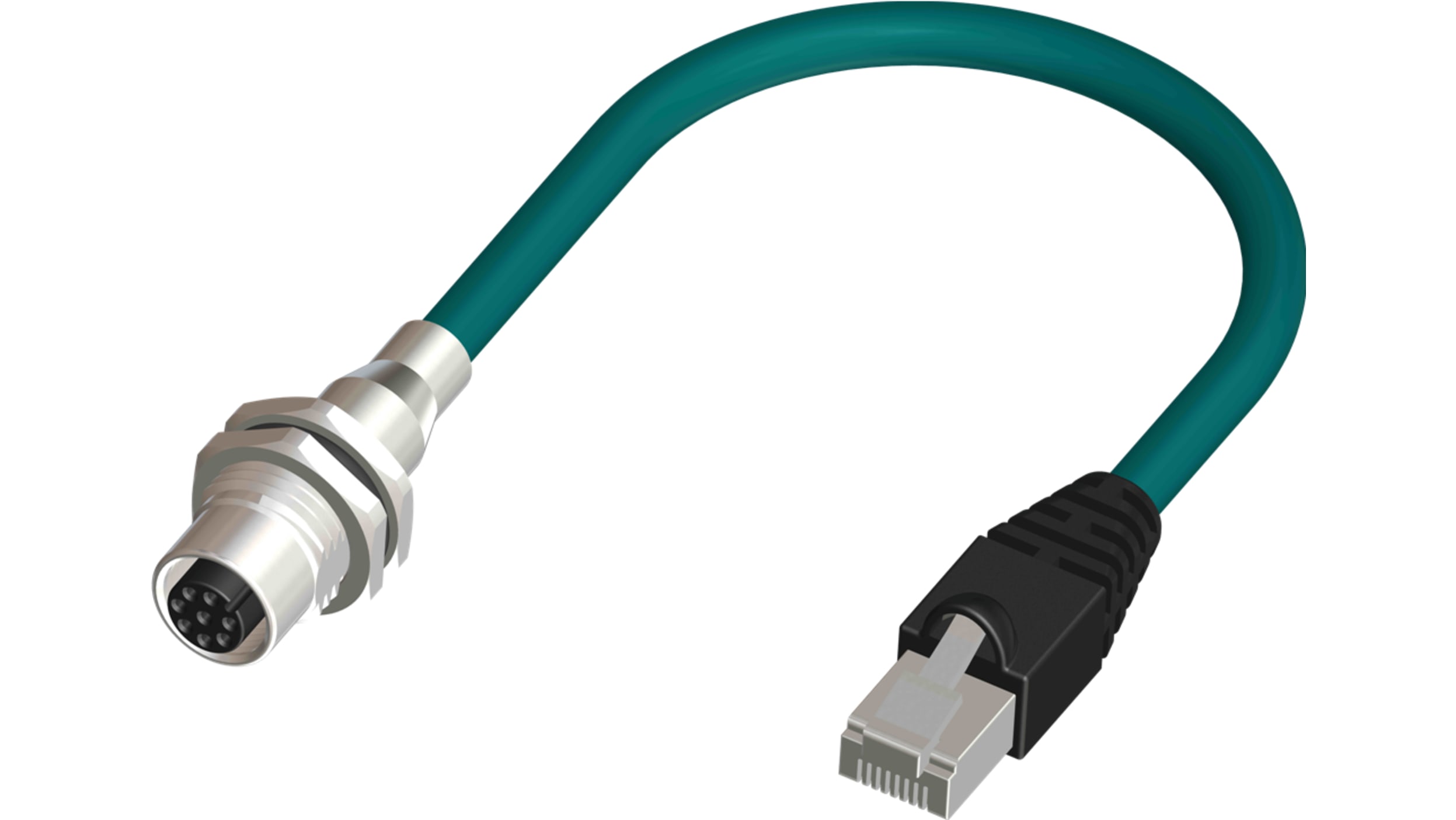 Connettore M12 da 4 pin codice D a RJ45 cavo connettore Ethernet IP67